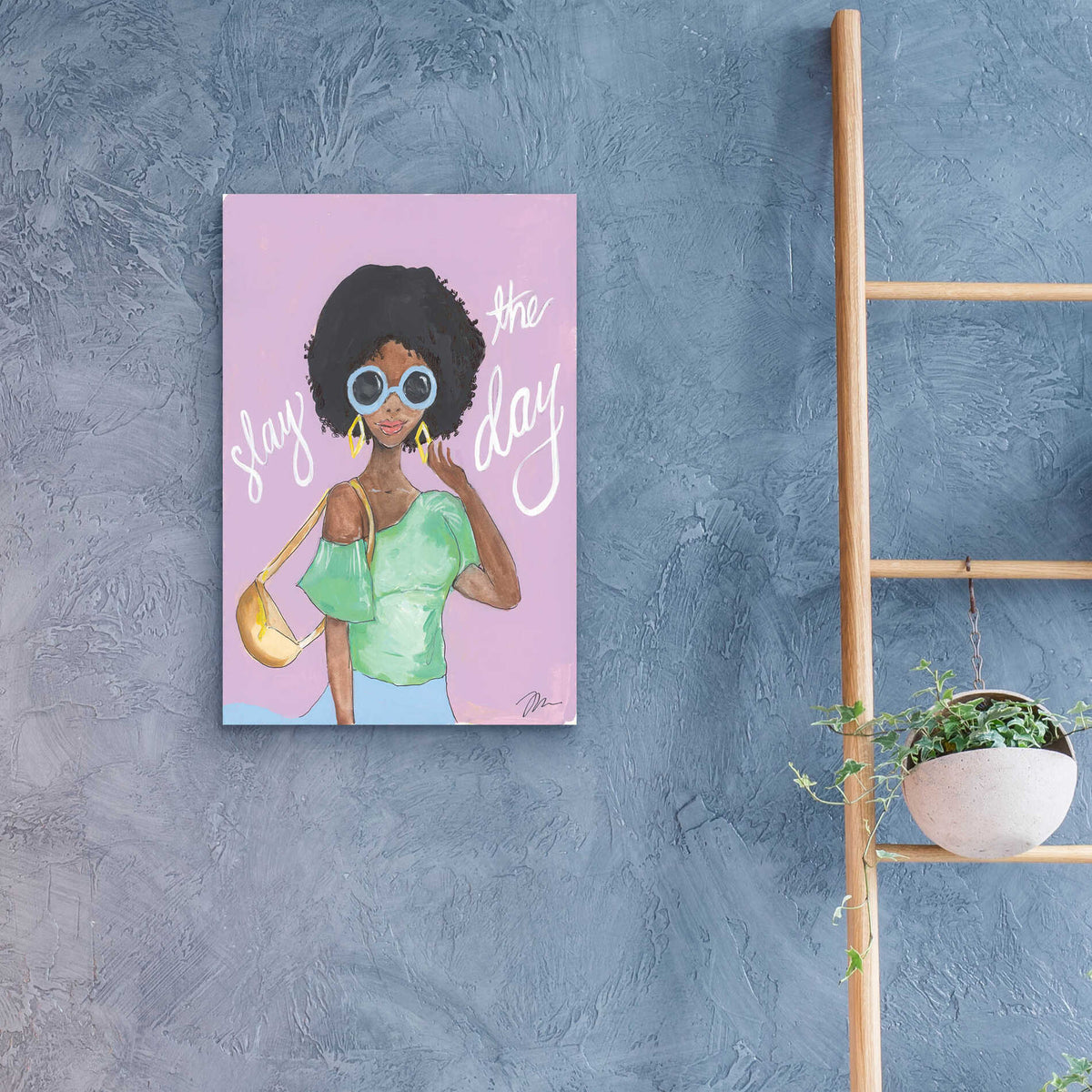 Epic Art 'Slay the Day' by Jessica Mingo, Acrylic Glass Wall Art,16x24