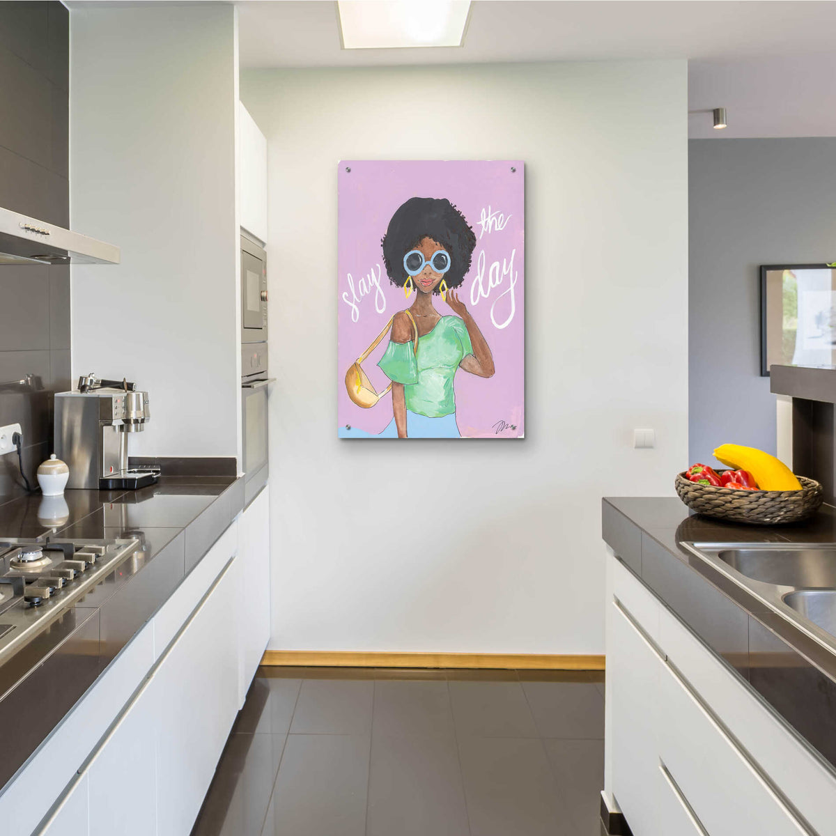Epic Art 'Slay the Day' by Jessica Mingo, Acrylic Glass Wall Art,24x36
