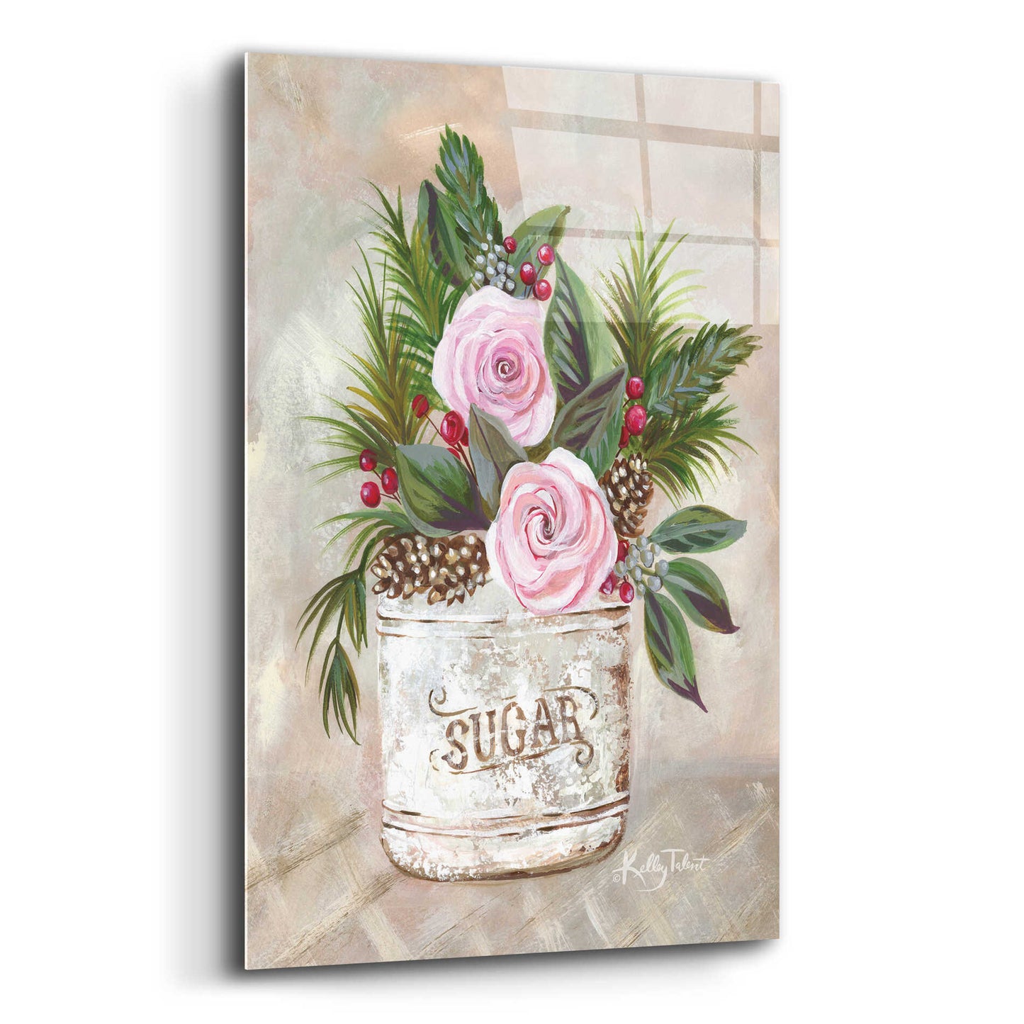 Epic Art 'Christmas Sugar Bouquet' by Kelley Talent, Acrylic Glass Wall Art,16x24