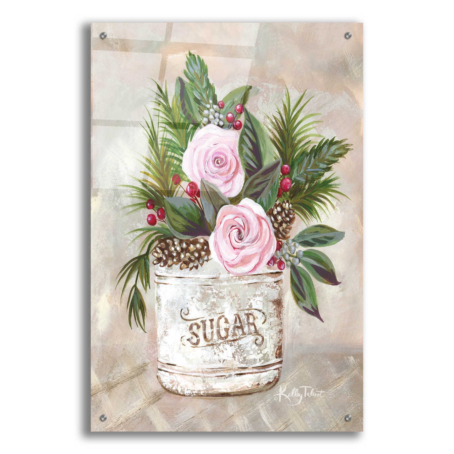 Epic Art 'Christmas Sugar Bouquet' by Kelley Talent, Acrylic Glass Wall Art,24x36