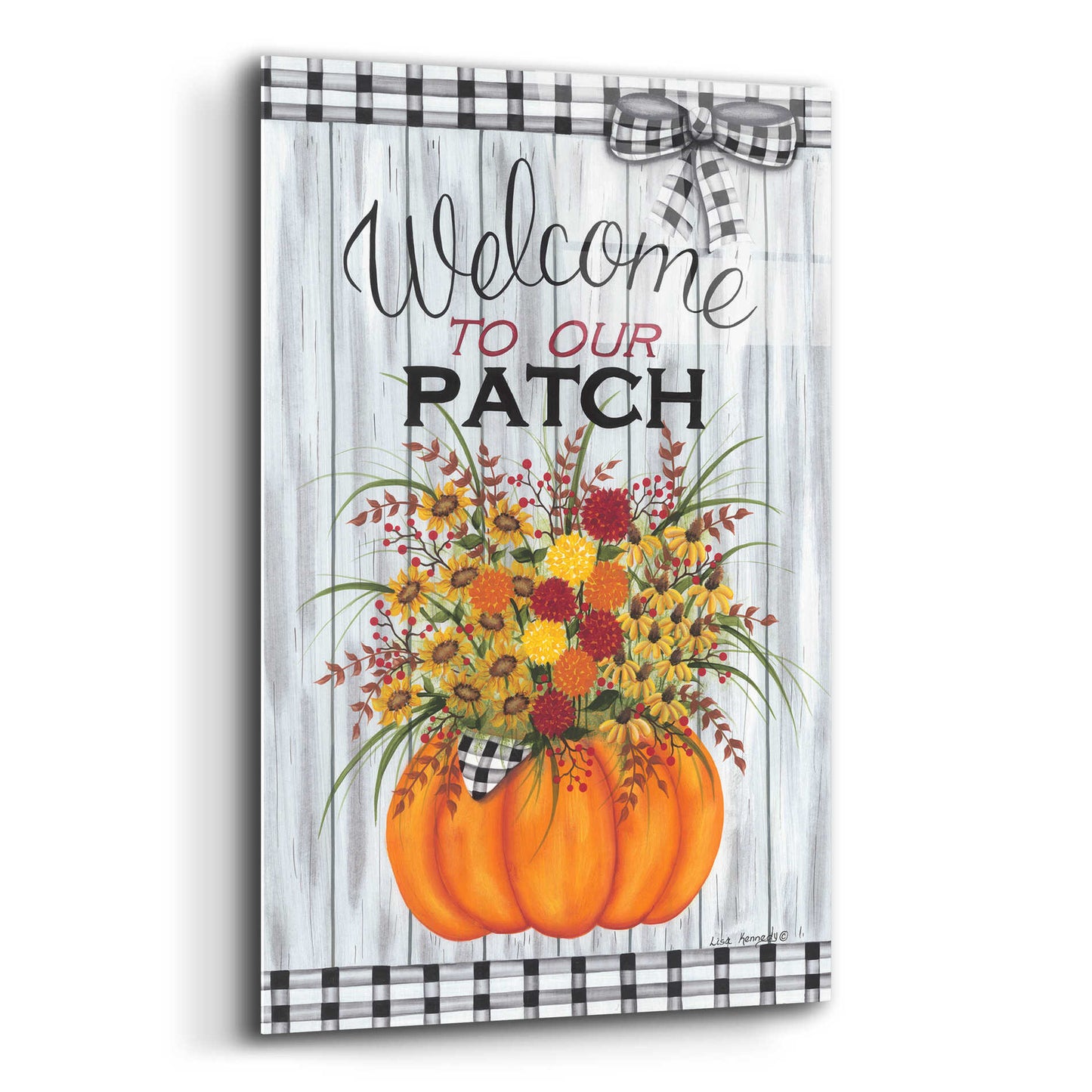 Epic Art 'Welcome to Our Patch' by Lisa Kennedy, Acrylic Glass Wall Art,12x16