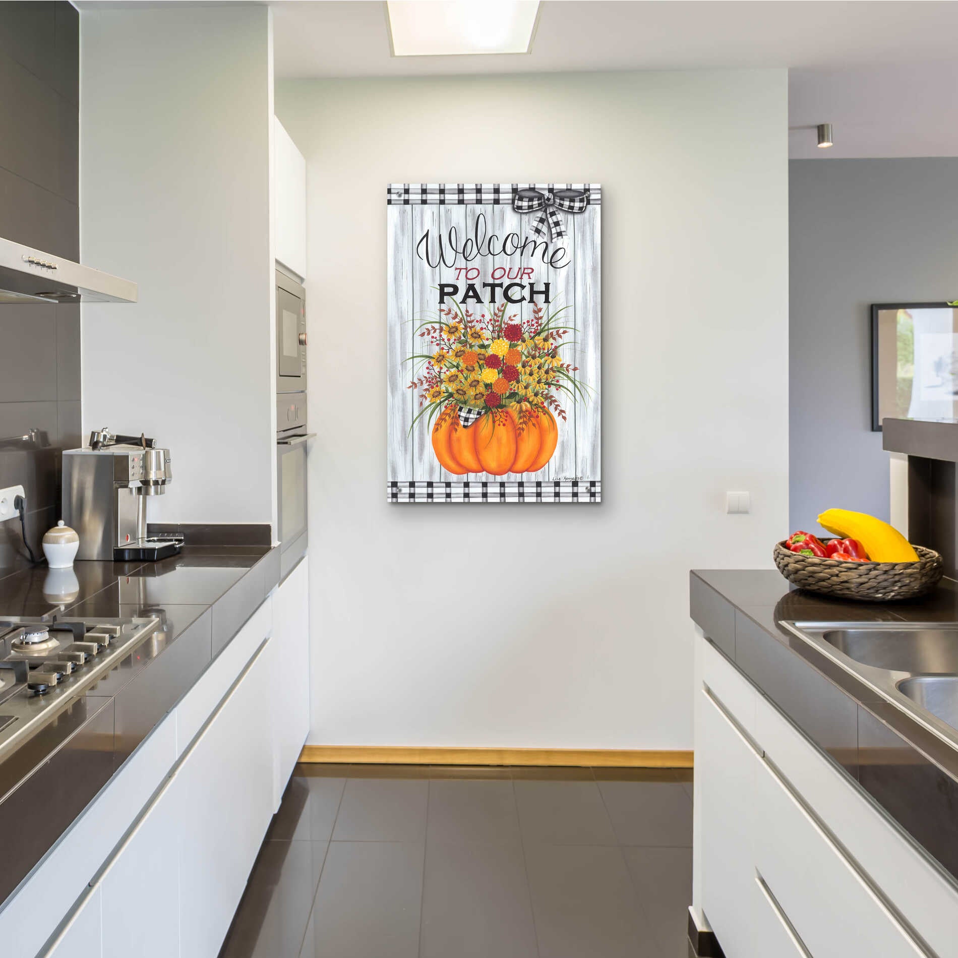 Epic Art 'Welcome to Our Patch' by Lisa Kennedy, Acrylic Glass Wall Art,24x36