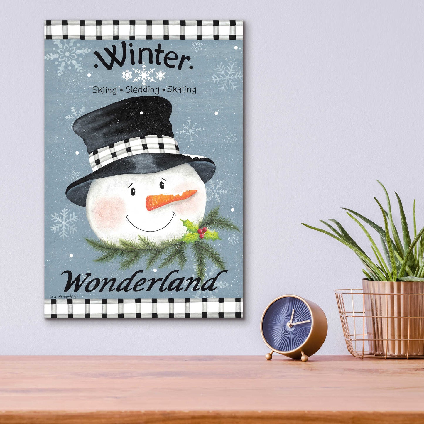 Epic Art 'Winter Wonderland' by Lisa Kennedy, Acrylic Glass Wall Art,12x16