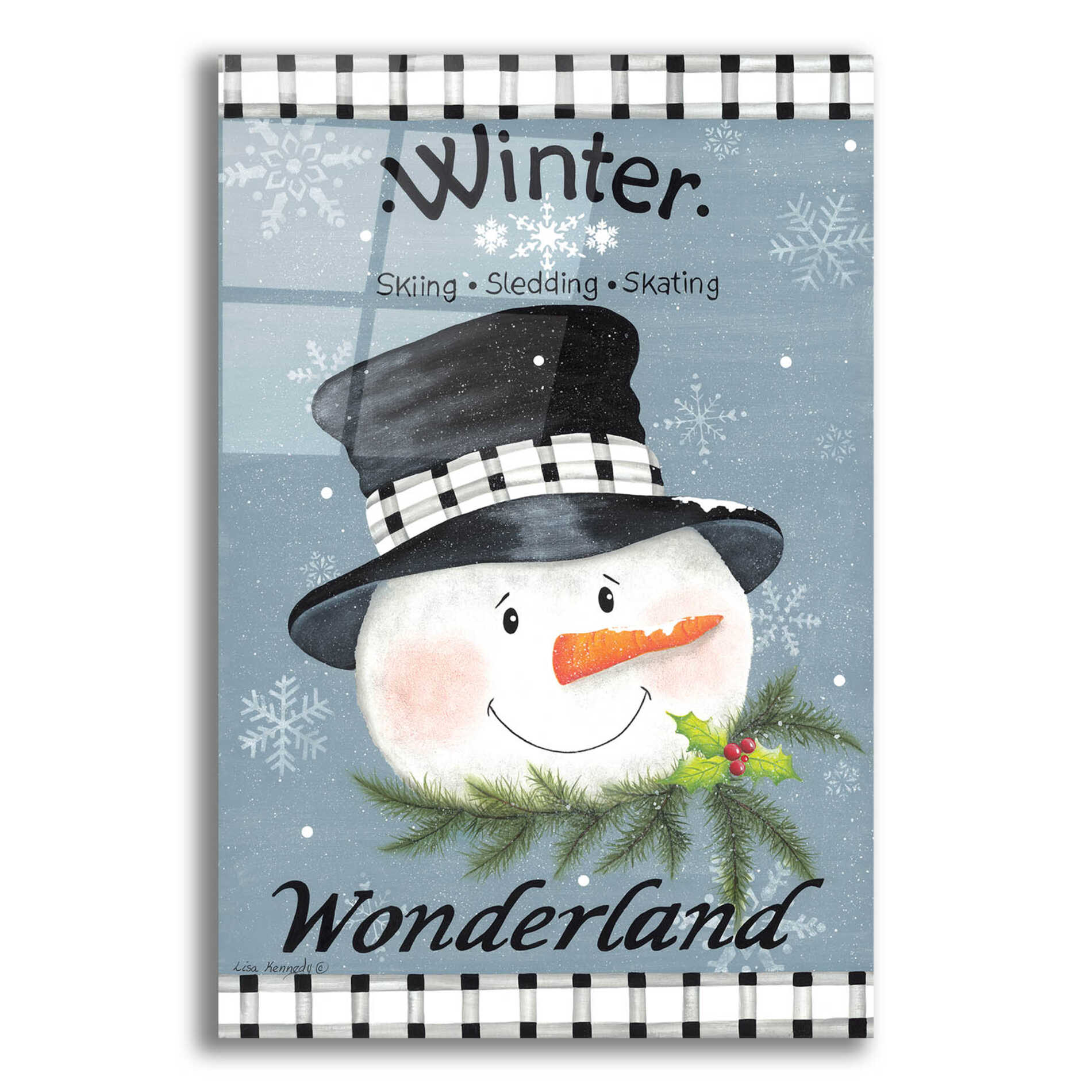 Epic Art 'Winter Wonderland' by Lisa Kennedy, Acrylic Glass Wall Art,12x16