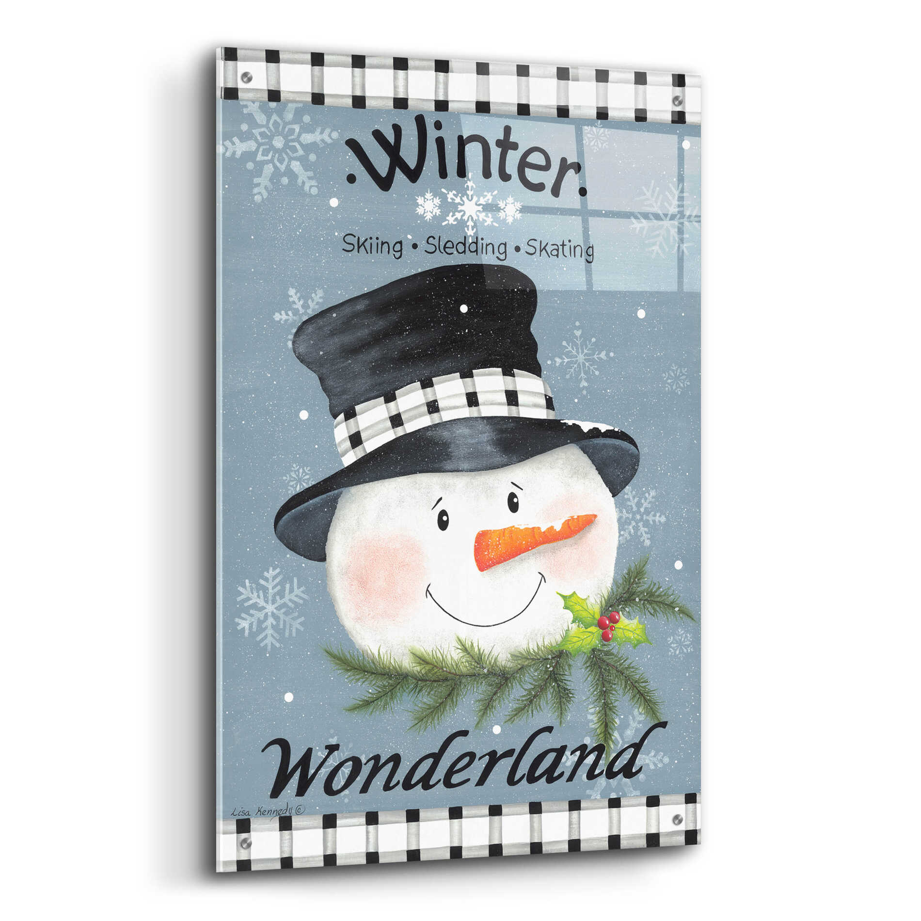 Epic Art 'Winter Wonderland' by Lisa Kennedy, Acrylic Glass Wall Art,24x36