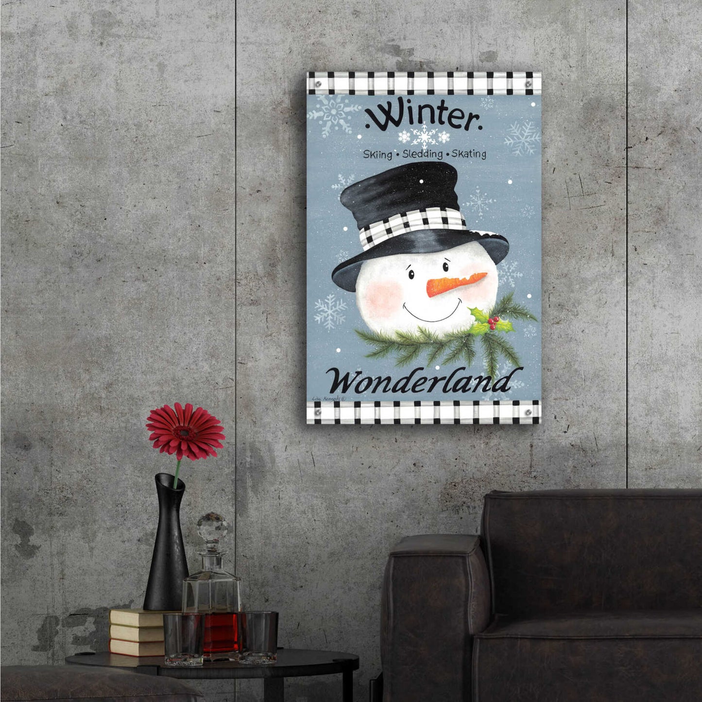 Epic Art 'Winter Wonderland' by Lisa Kennedy, Acrylic Glass Wall Art,24x36