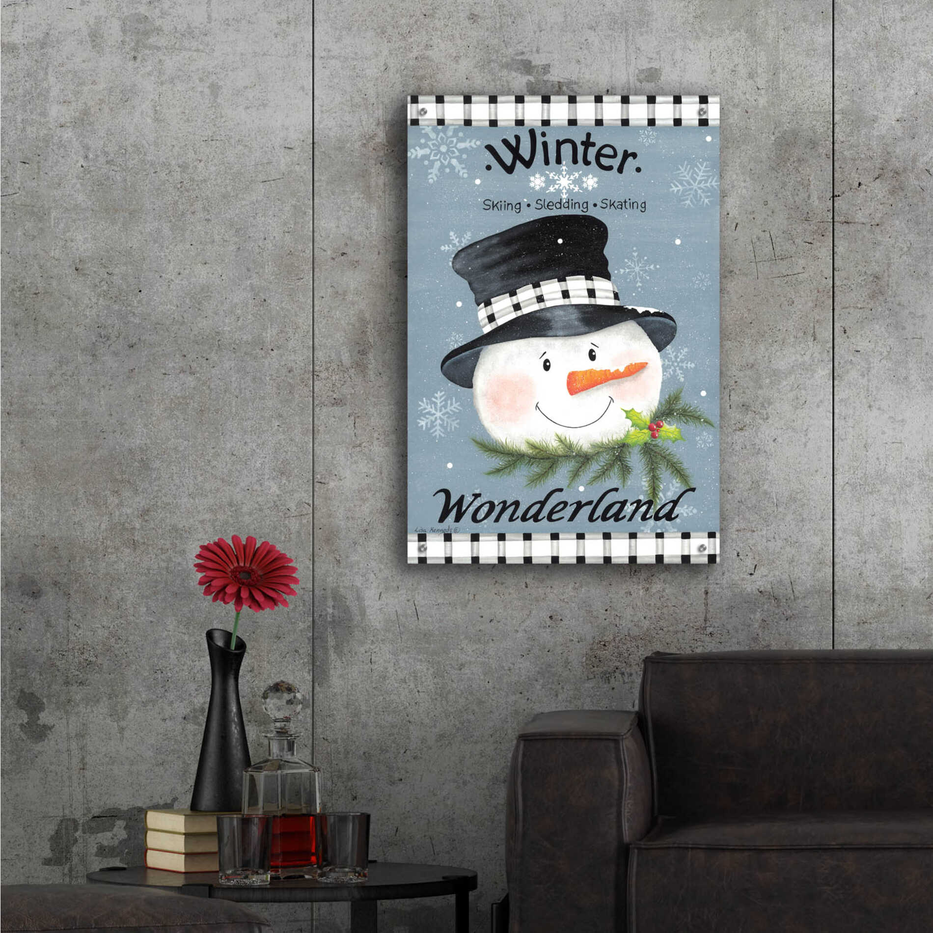 Epic Art 'Winter Wonderland' by Lisa Kennedy, Acrylic Glass Wall Art,24x36