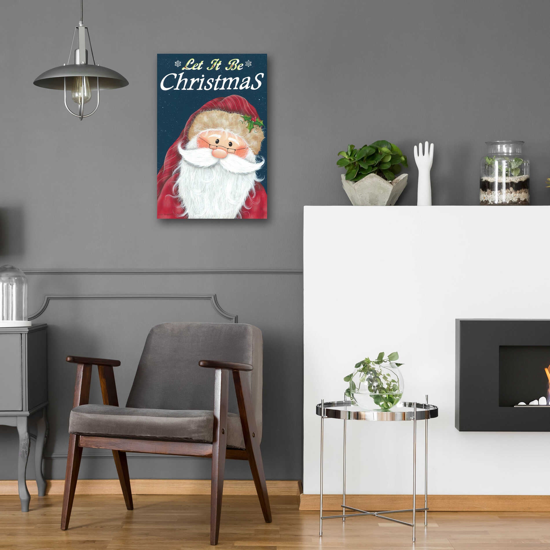 Epic Art 'Let It Be Christmas' by Lisa Kennedy, Acrylic Glass Wall Art,16x24