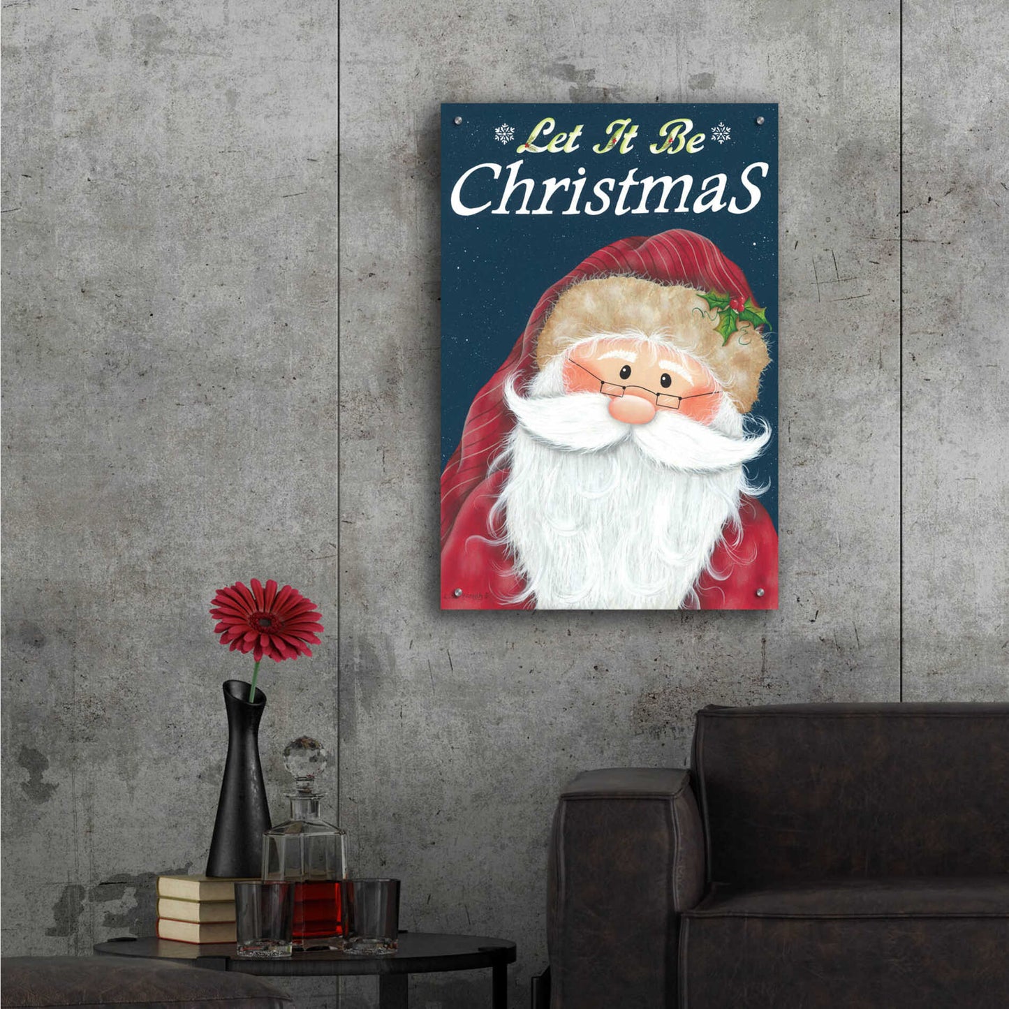Epic Art 'Let It Be Christmas' by Lisa Kennedy, Acrylic Glass Wall Art,24x36