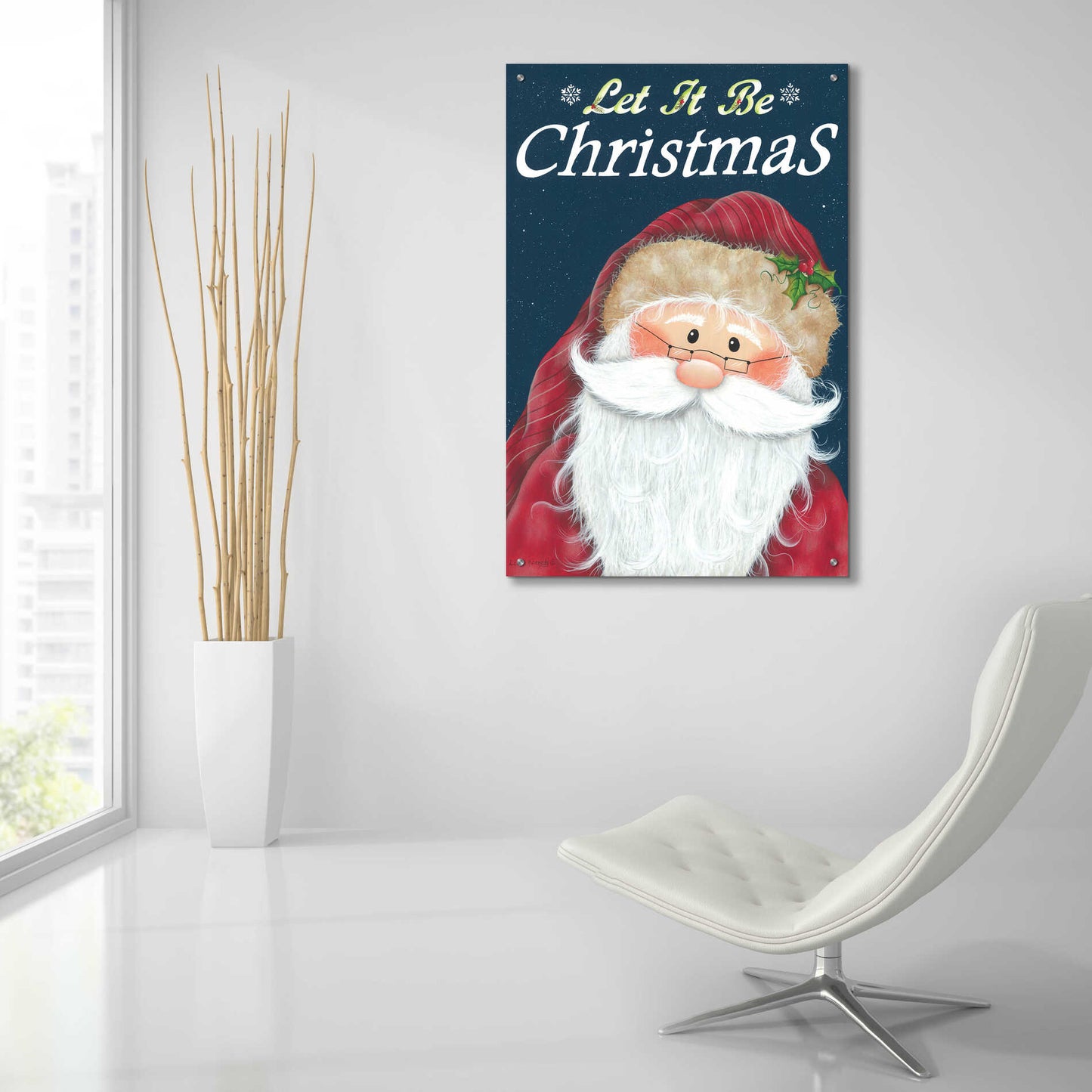 Epic Art 'Let It Be Christmas' by Lisa Kennedy, Acrylic Glass Wall Art,24x36