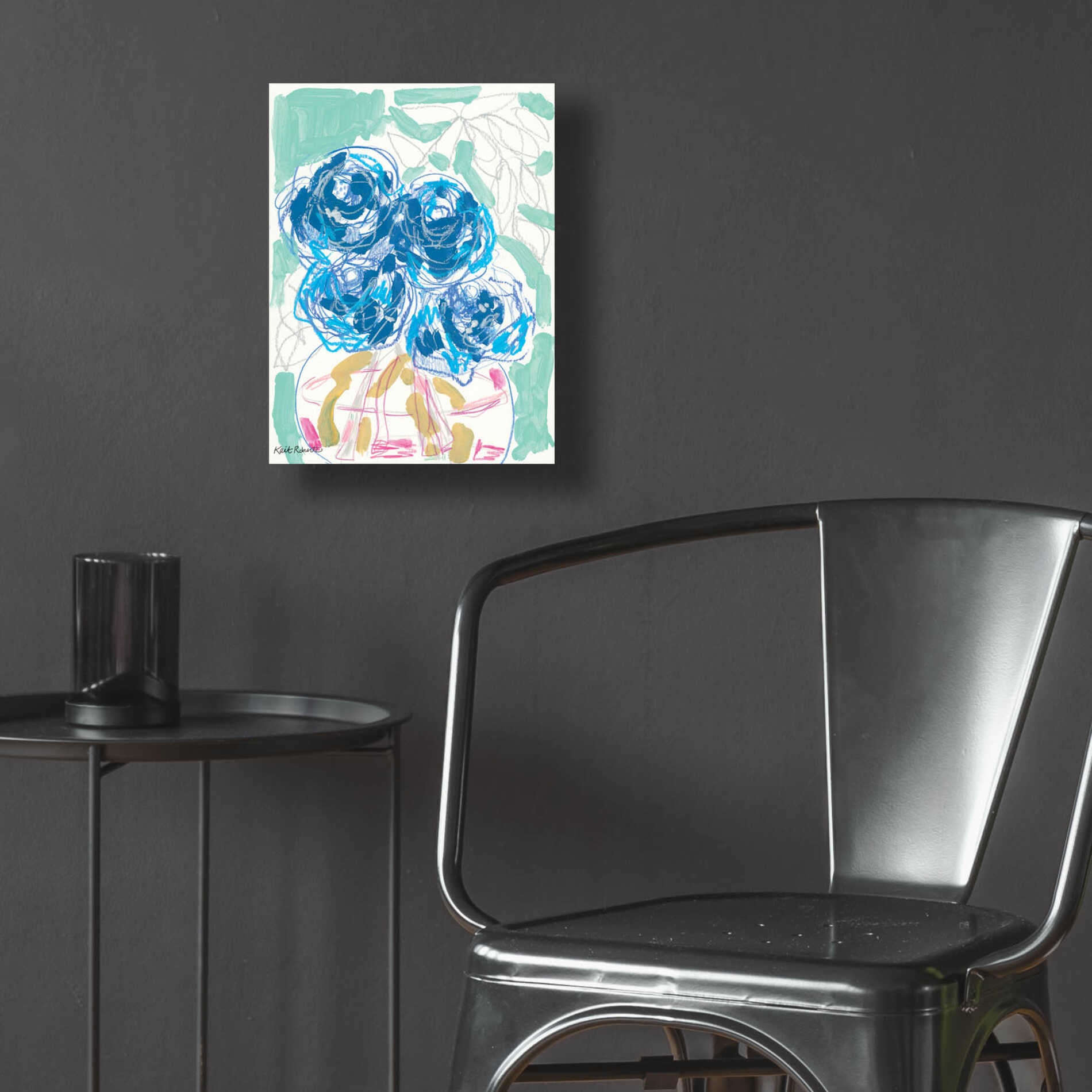 Epic Art 'Nightstand Blooms in Water' by Kait Roberts, Acrylic Glass Wall Art,12x16
