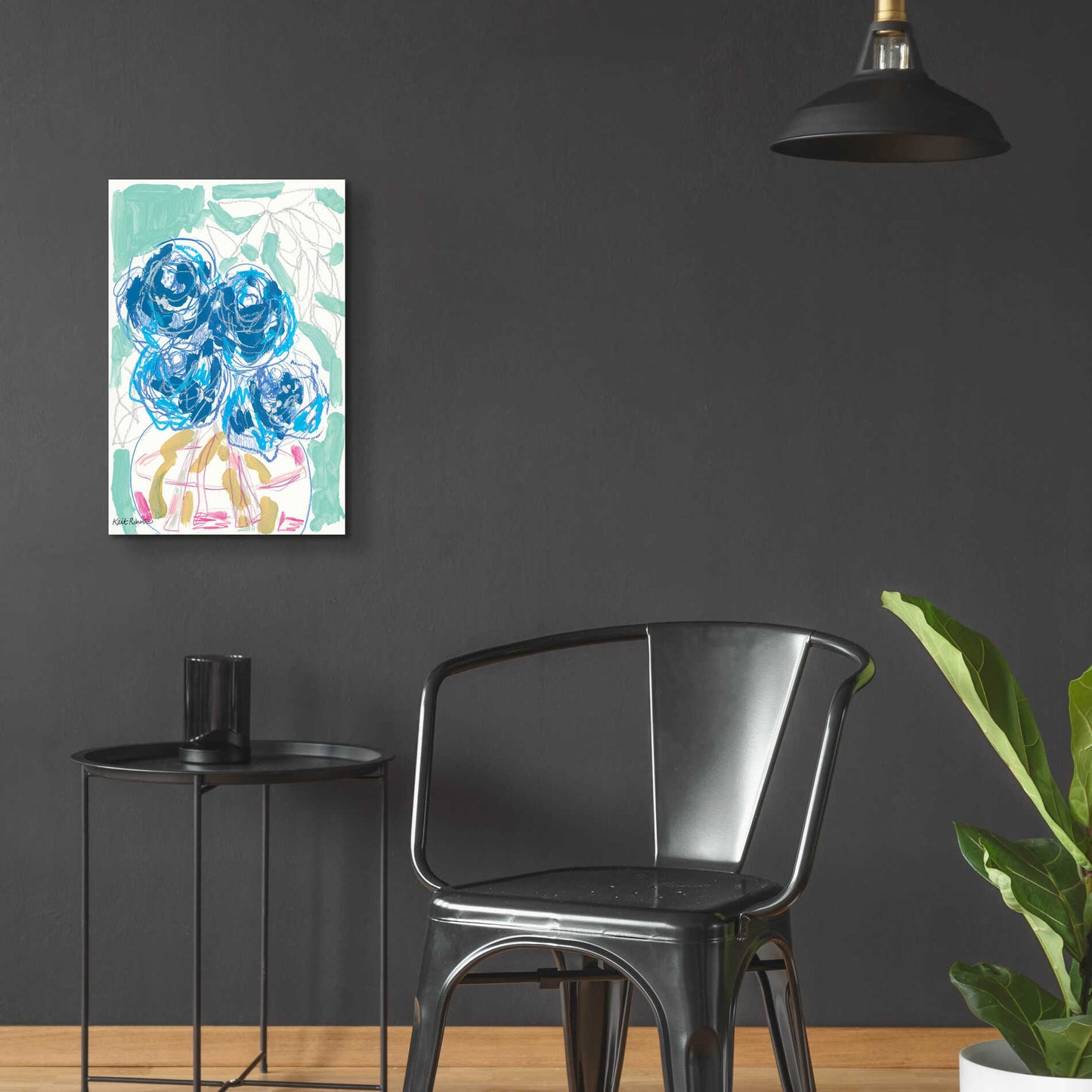 Epic Art 'Nightstand Blooms in Water' by Kait Roberts, Acrylic Glass Wall Art,16x24
