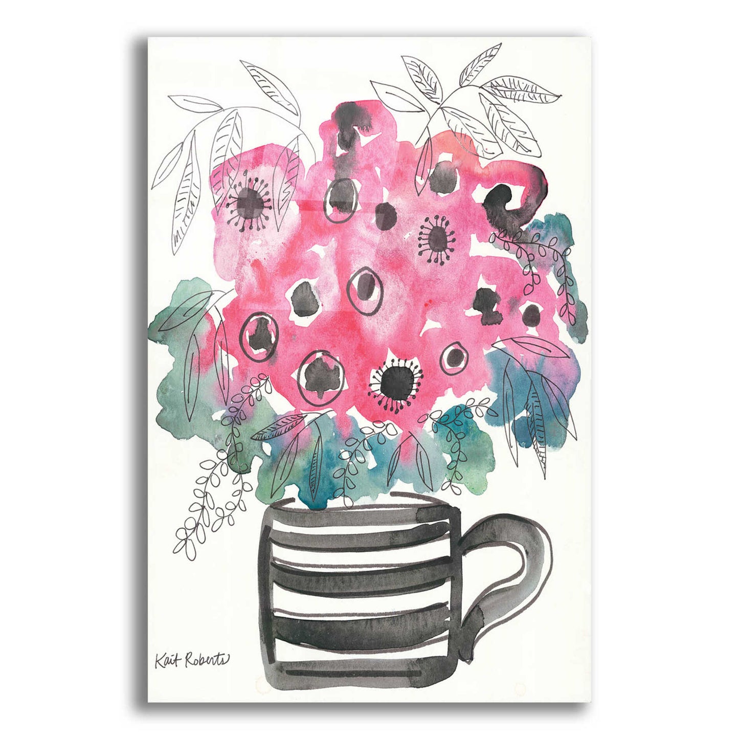 Epic Art 'Poppies for Breakfast' by Kait Roberts, Acrylic Glass Wall Art,16x24