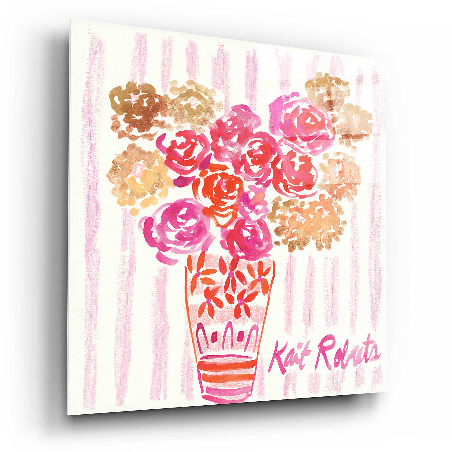 Epic Art 'Boudoir Blooms' by Kait Roberts, Acrylic Glass Wall Art,12x12