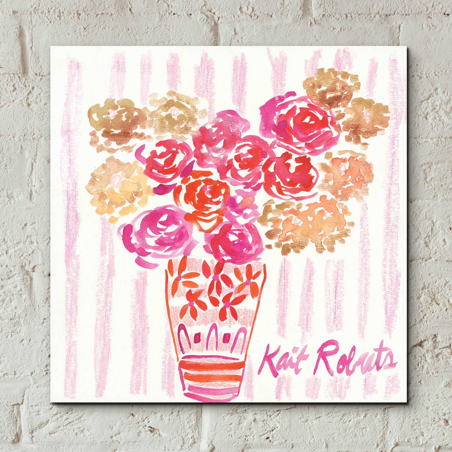 Epic Art 'Boudoir Blooms' by Kait Roberts, Acrylic Glass Wall Art,12x12