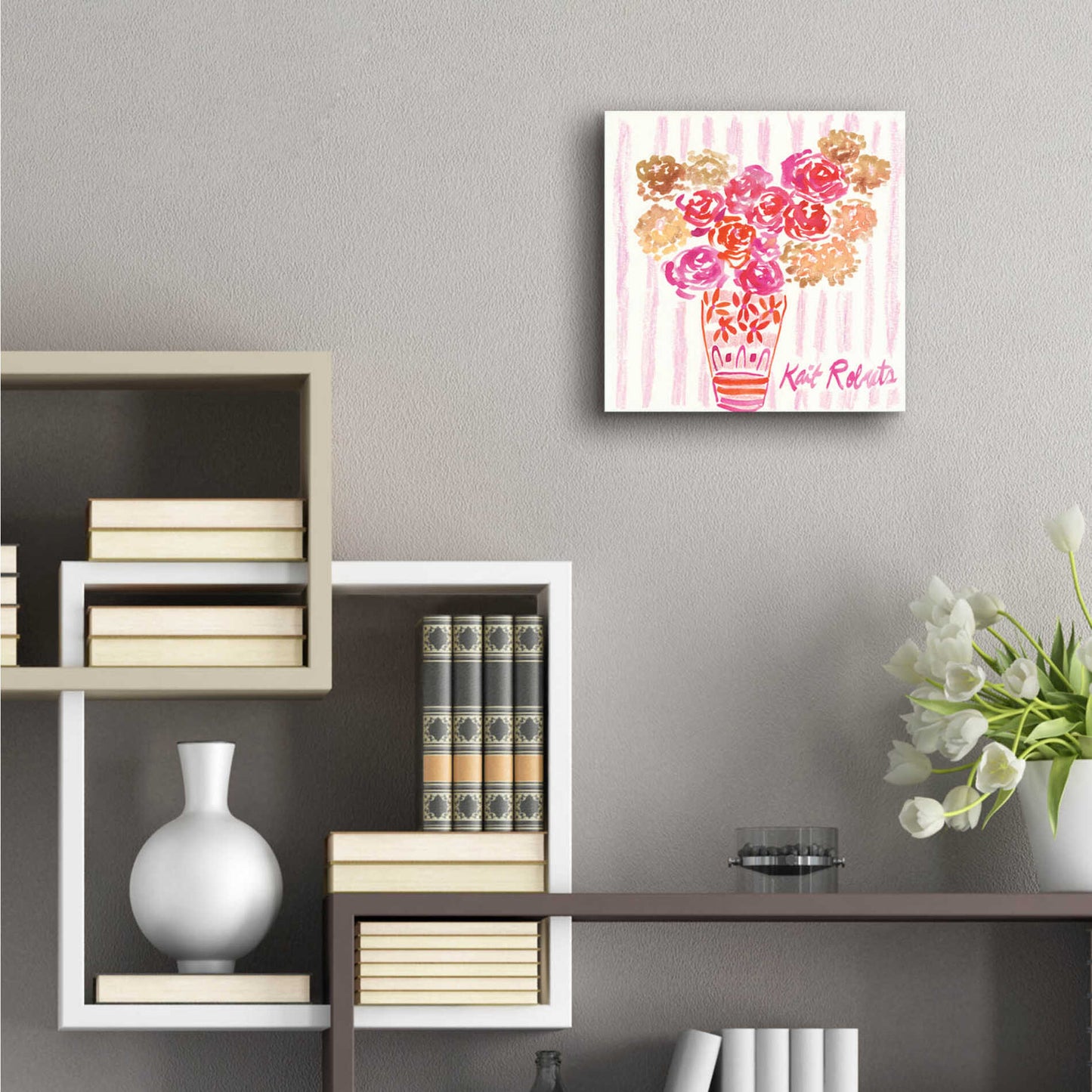 Epic Art 'Boudoir Blooms' by Kait Roberts, Acrylic Glass Wall Art,12x12