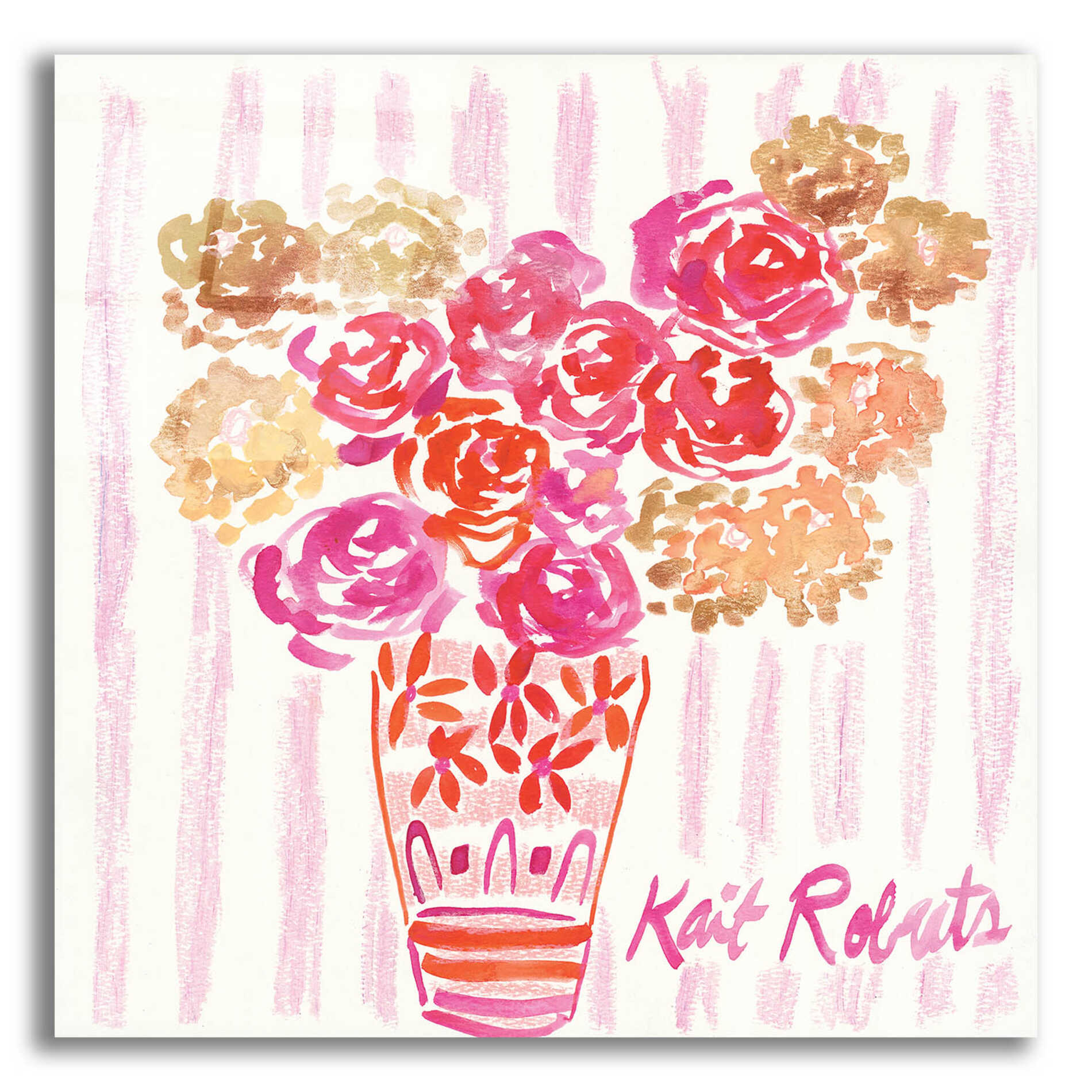 Epic Art 'Boudoir Blooms' by Kait Roberts, Acrylic Glass Wall Art,12x12