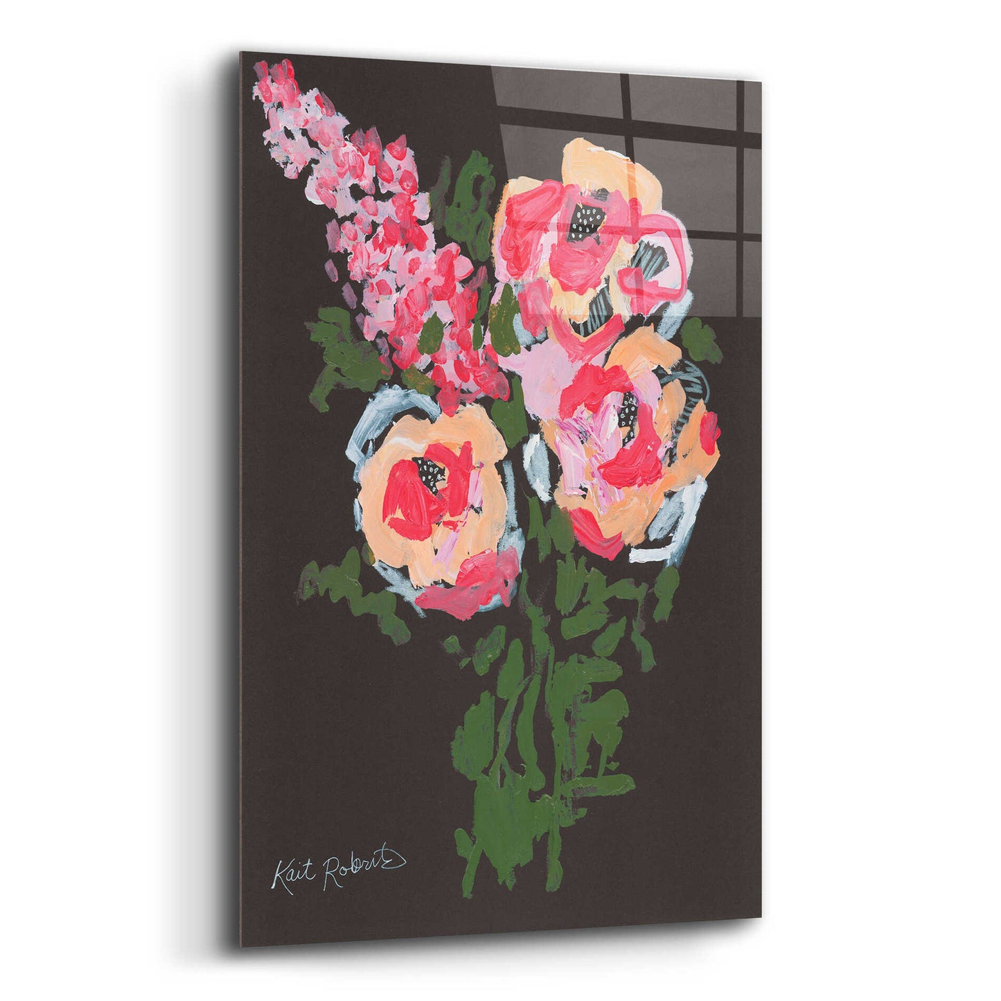 Epic Art 'Flowers for Charlotte' by Kait Roberts, Acrylic Glass Wall Art,12x16