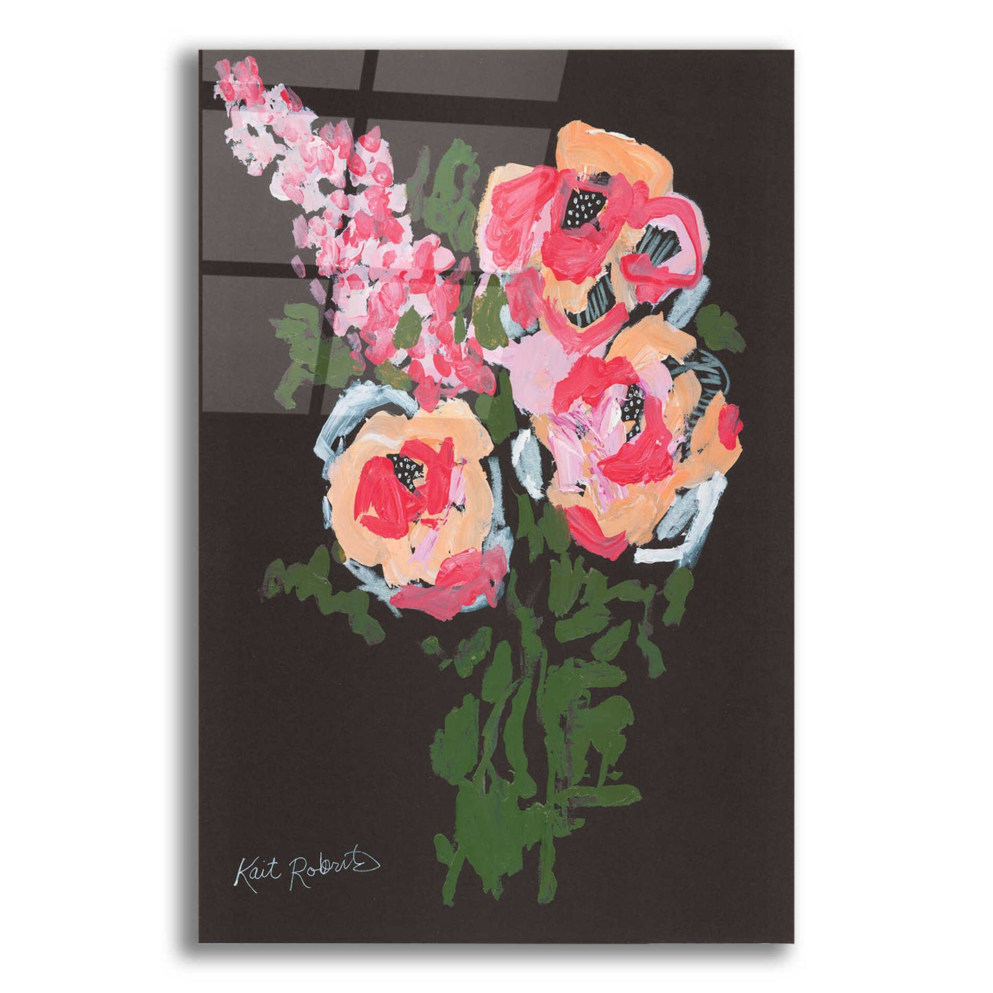 Epic Art 'Flowers for Charlotte' by Kait Roberts, Acrylic Glass Wall Art,12x16