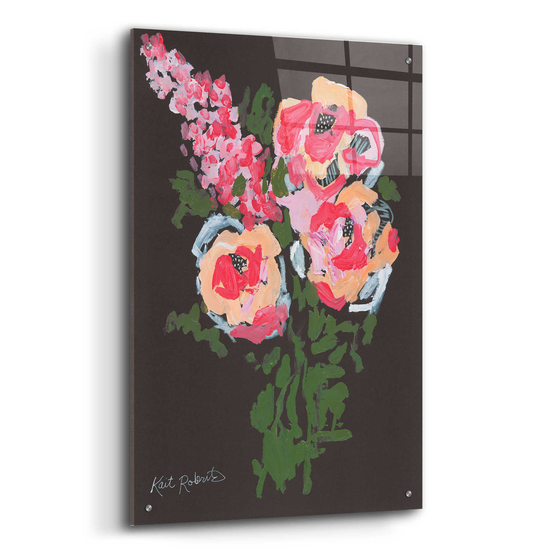 Epic Art 'Flowers for Charlotte' by Kait Roberts, Acrylic Glass Wall Art,24x36