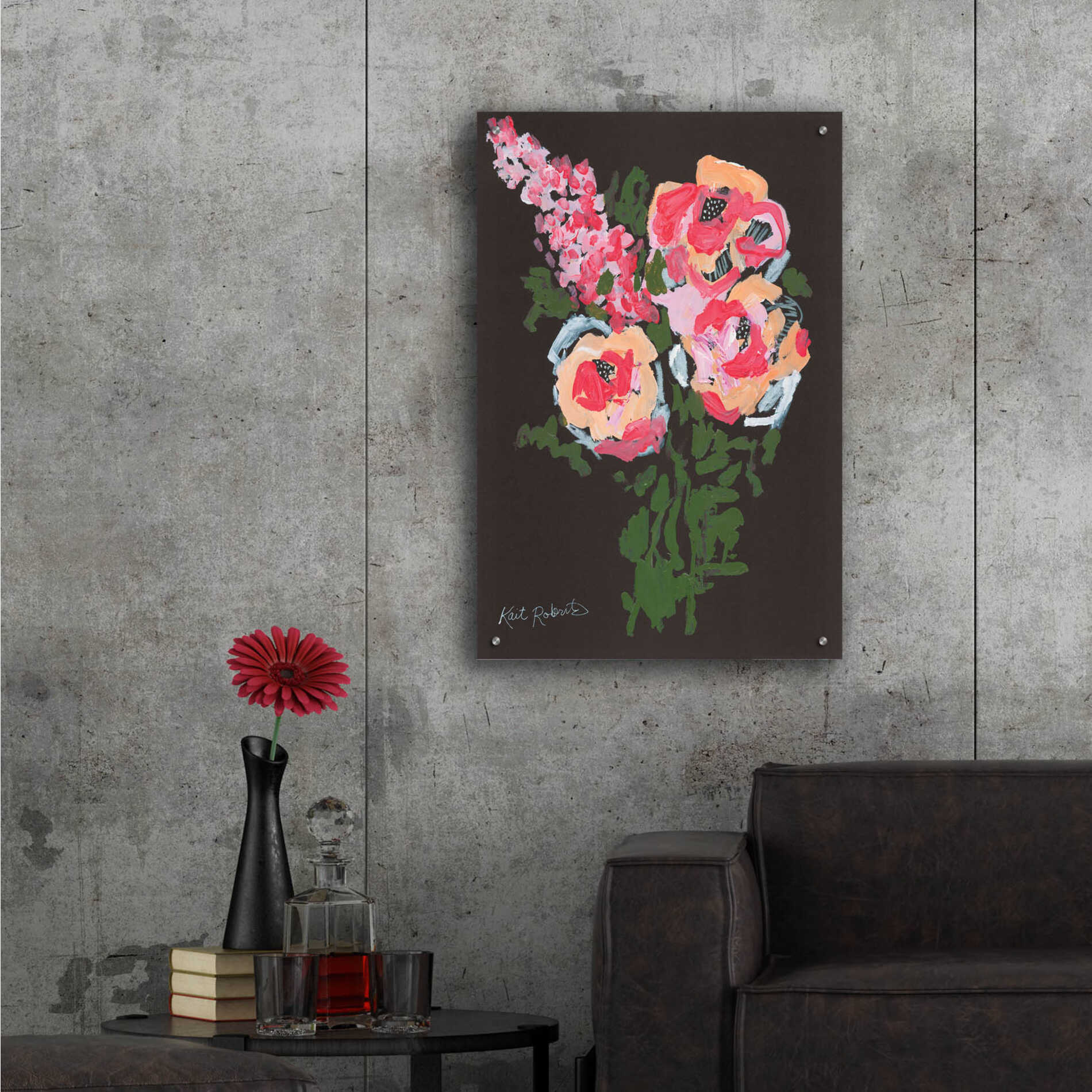 Epic Art 'Flowers for Charlotte' by Kait Roberts, Acrylic Glass Wall Art,24x36