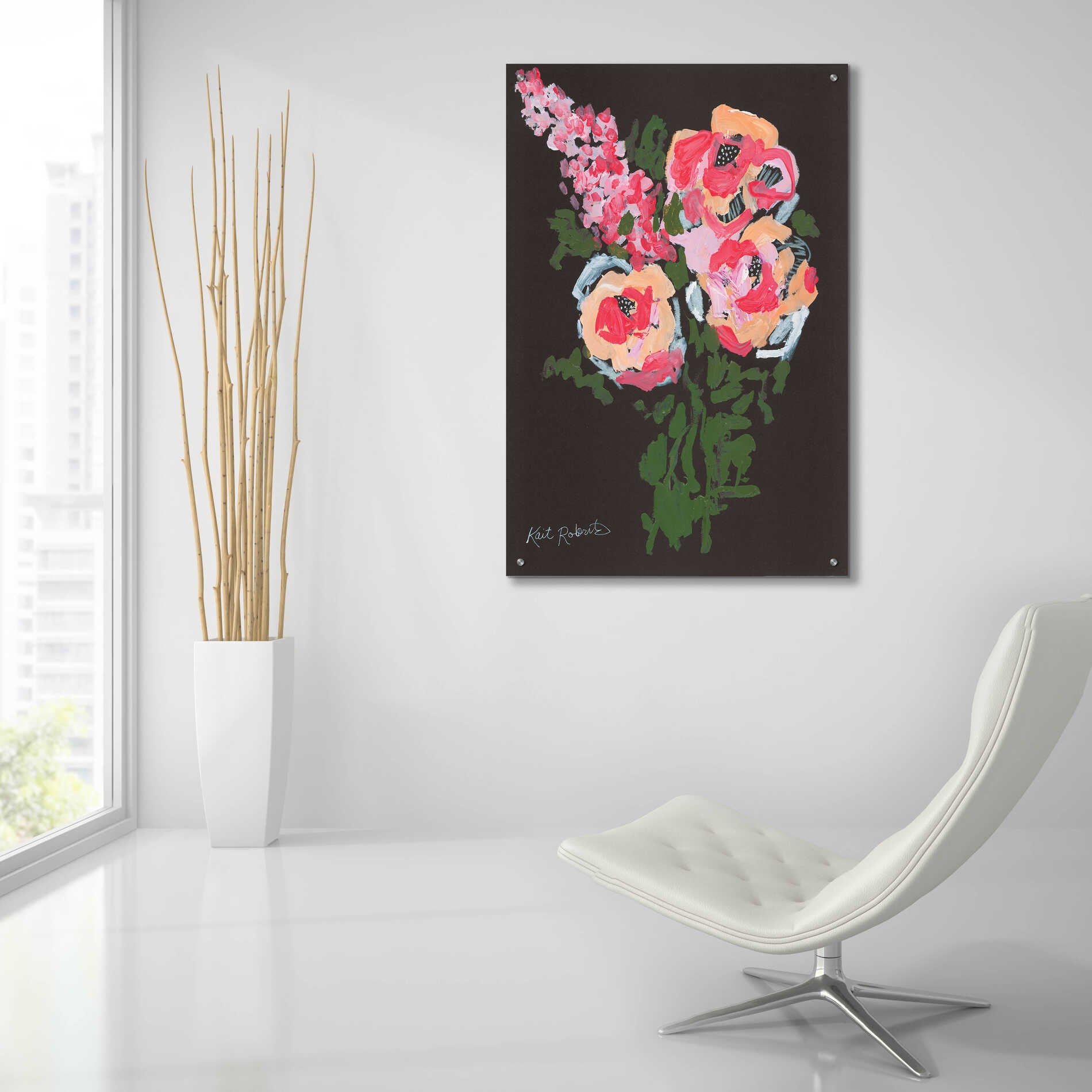 Epic Art 'Flowers for Charlotte' by Kait Roberts, Acrylic Glass Wall Art,24x36