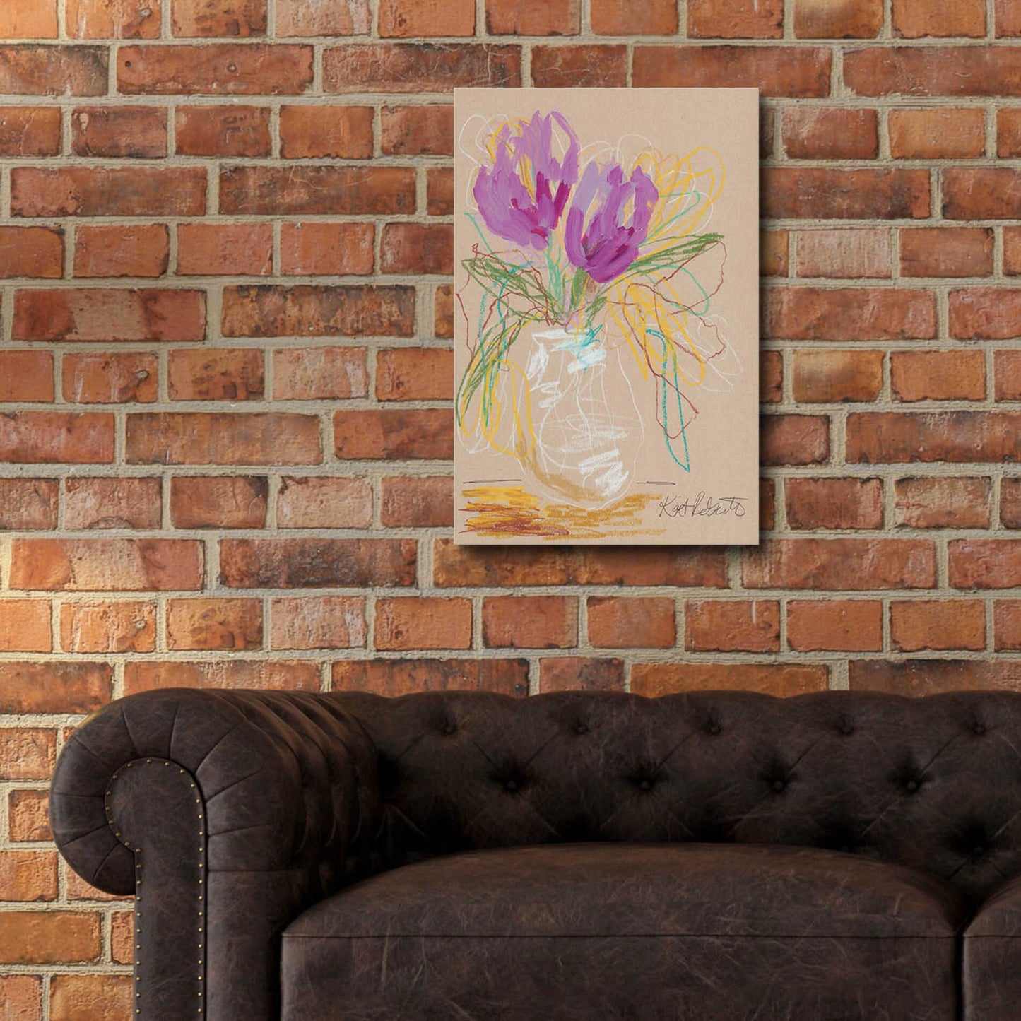 Epic Art 'Lacey Lavender' by Kait Roberts, Acrylic Glass Wall Art,16x24