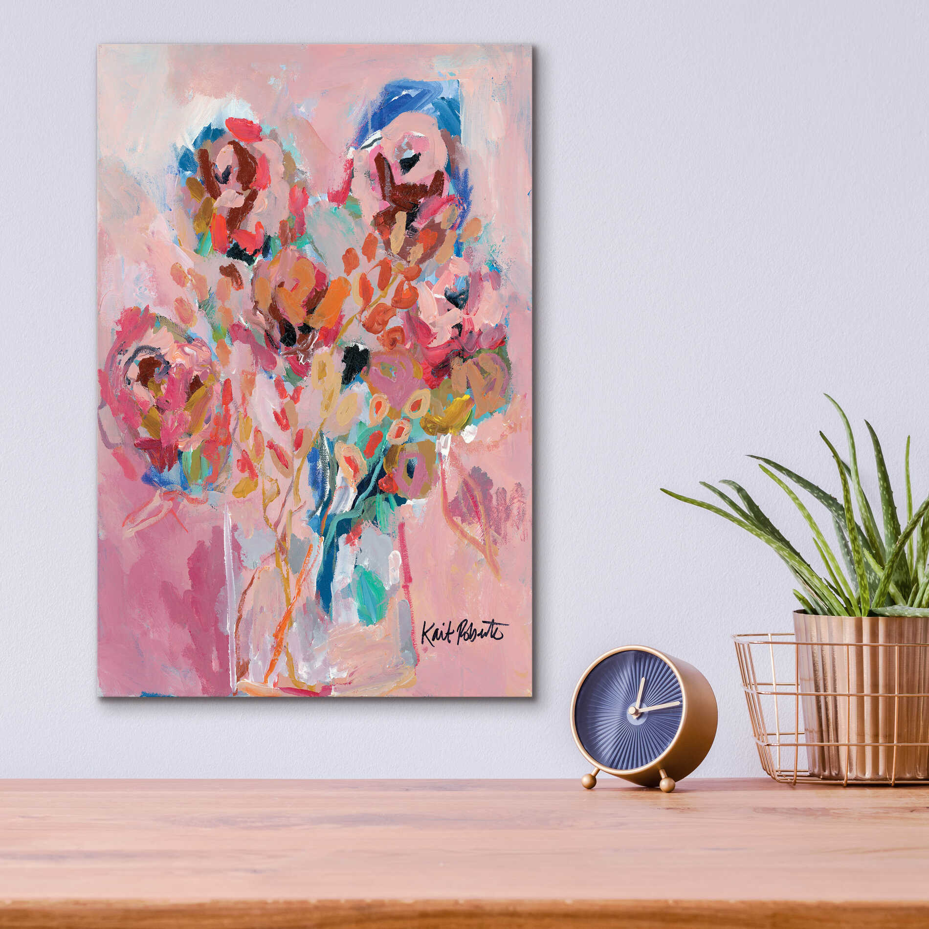 Epic Art 'Dream Blooms' by Kait Roberts, Acrylic Glass Wall Art,12x16