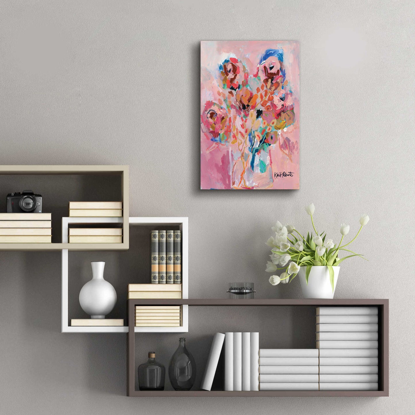 Epic Art 'Dream Blooms' by Kait Roberts, Acrylic Glass Wall Art,16x24