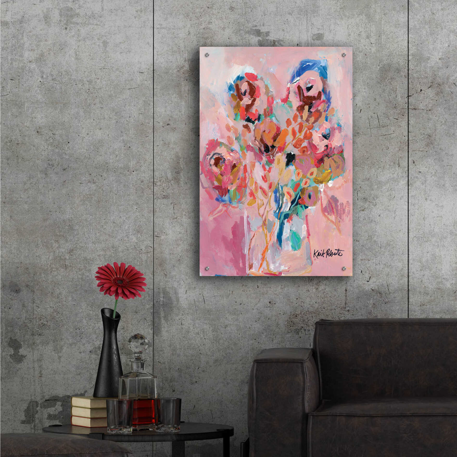 Epic Art 'Dream Blooms' by Kait Roberts, Acrylic Glass Wall Art,24x36