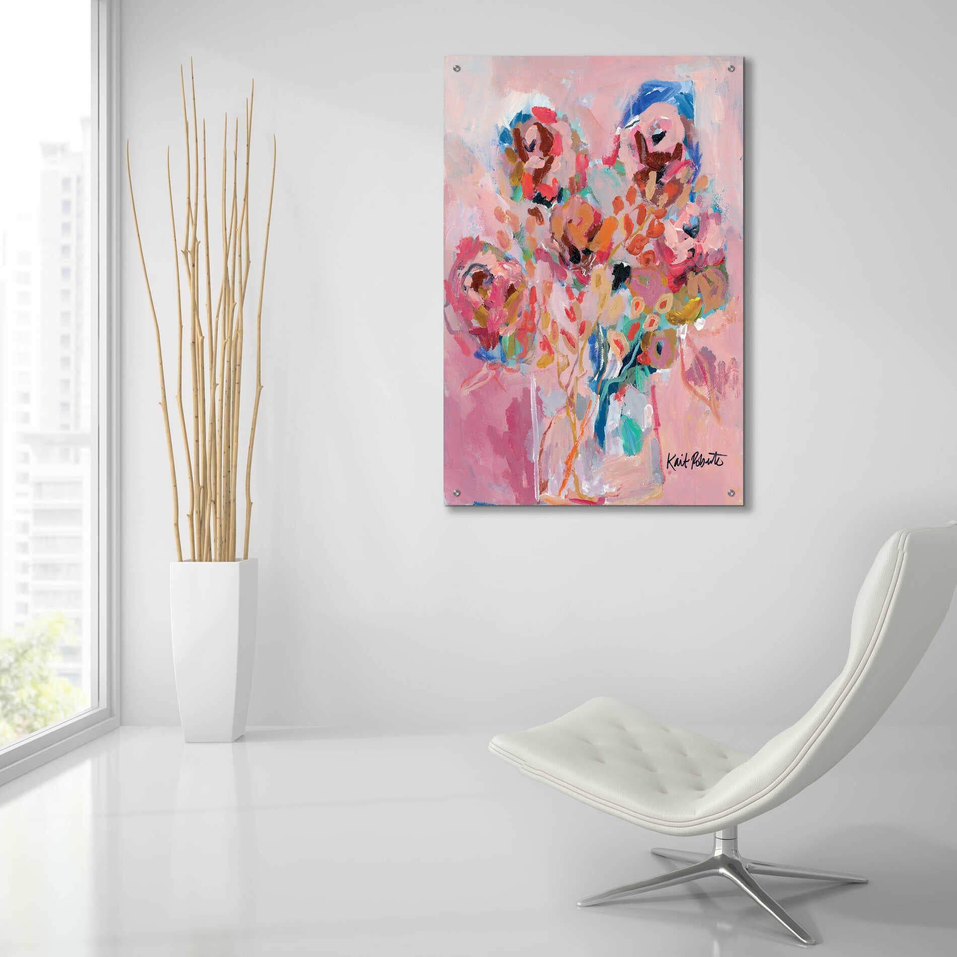 Epic Art 'Dream Blooms' by Kait Roberts, Acrylic Glass Wall Art,24x36