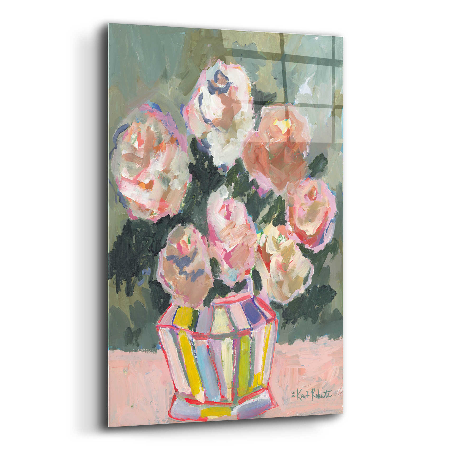 Epic Art 'Flowers for Brenda' by Kait Roberts, Acrylic Glass Wall Art,12x16