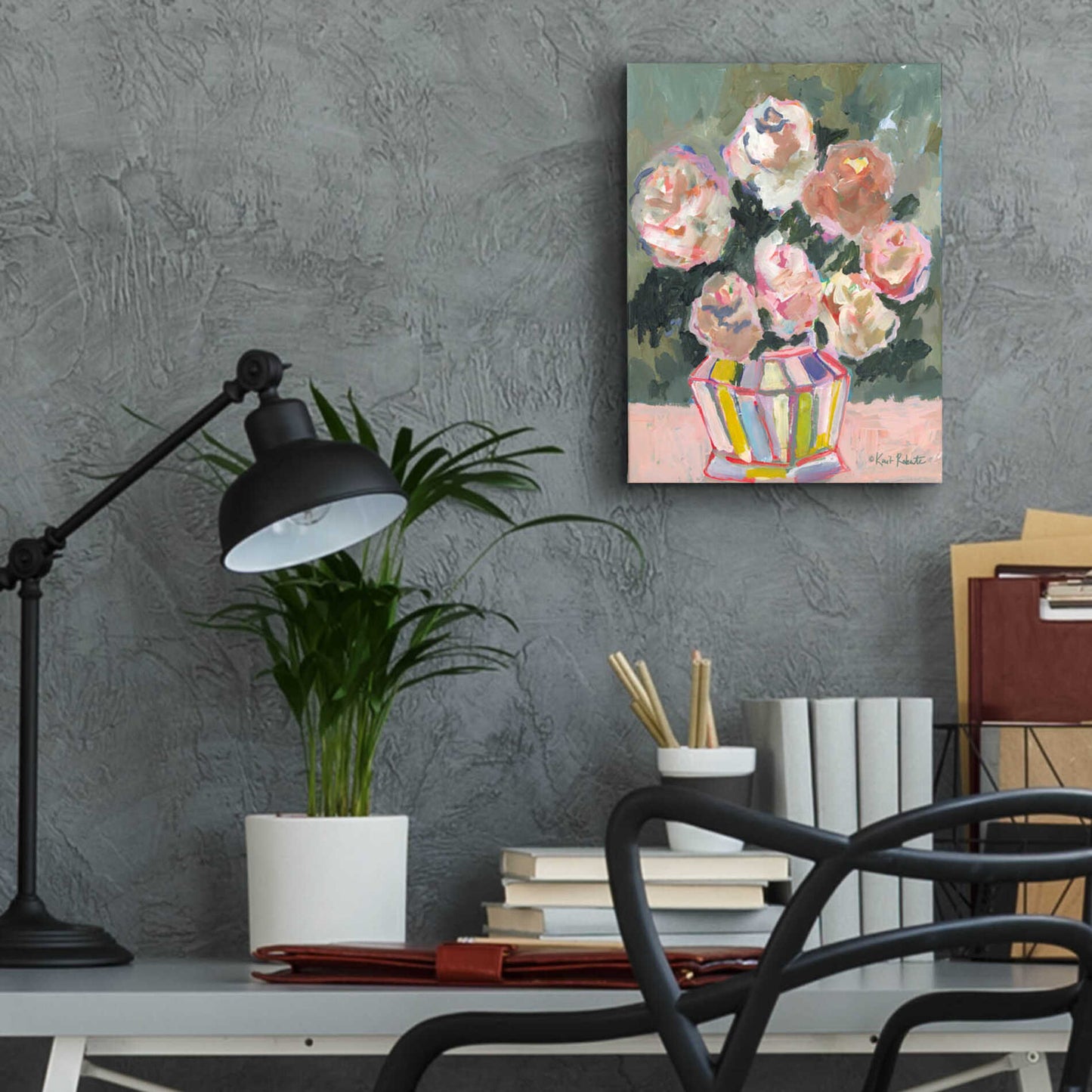 Epic Art 'Flowers for Brenda' by Kait Roberts, Acrylic Glass Wall Art,12x16