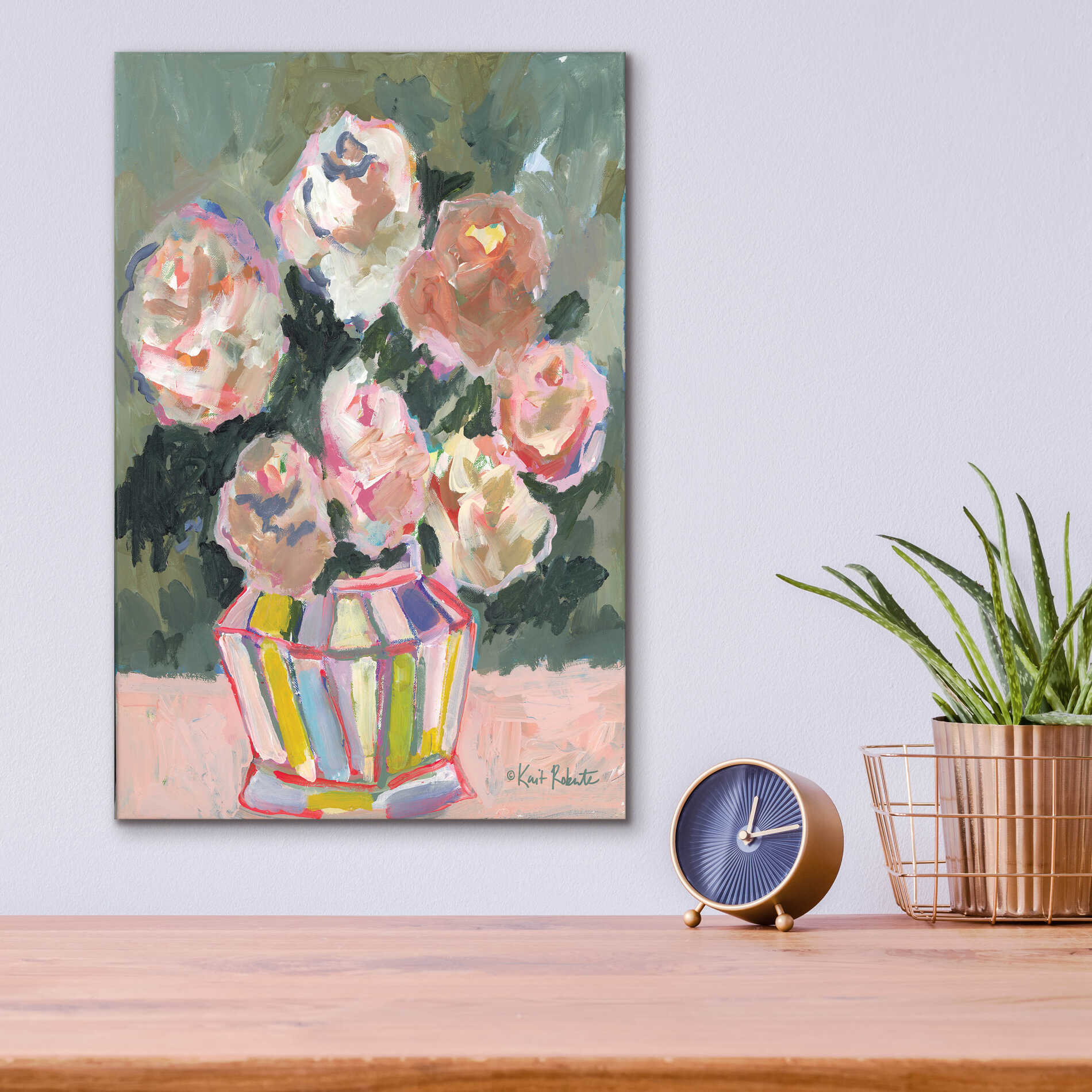 Epic Art 'Flowers for Brenda' by Kait Roberts, Acrylic Glass Wall Art,12x16