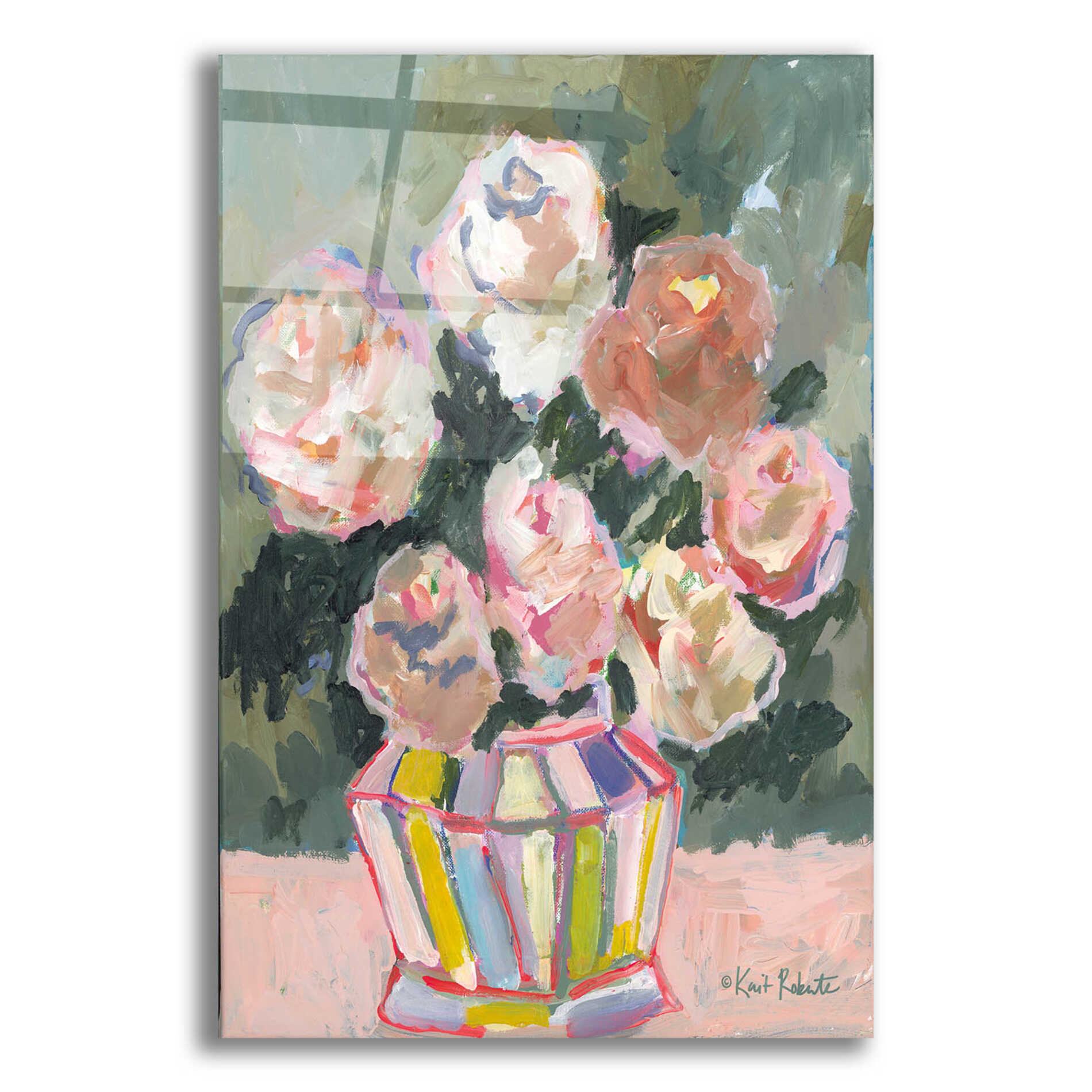 Epic Art 'Flowers for Brenda' by Kait Roberts, Acrylic Glass Wall Art,12x16