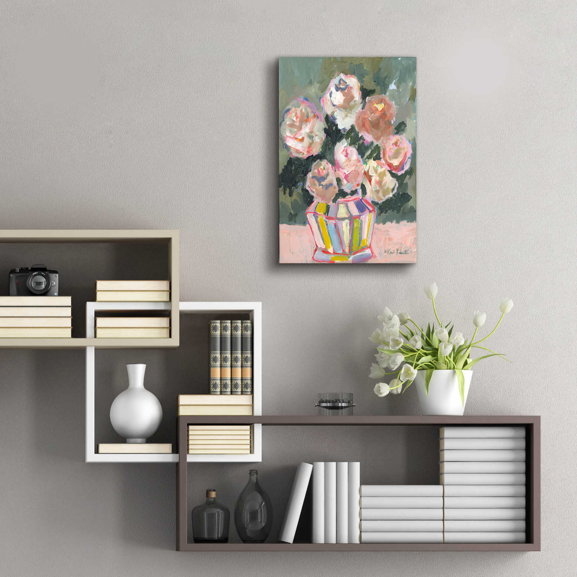 Epic Art 'Flowers for Brenda' by Kait Roberts, Acrylic Glass Wall Art,16x24