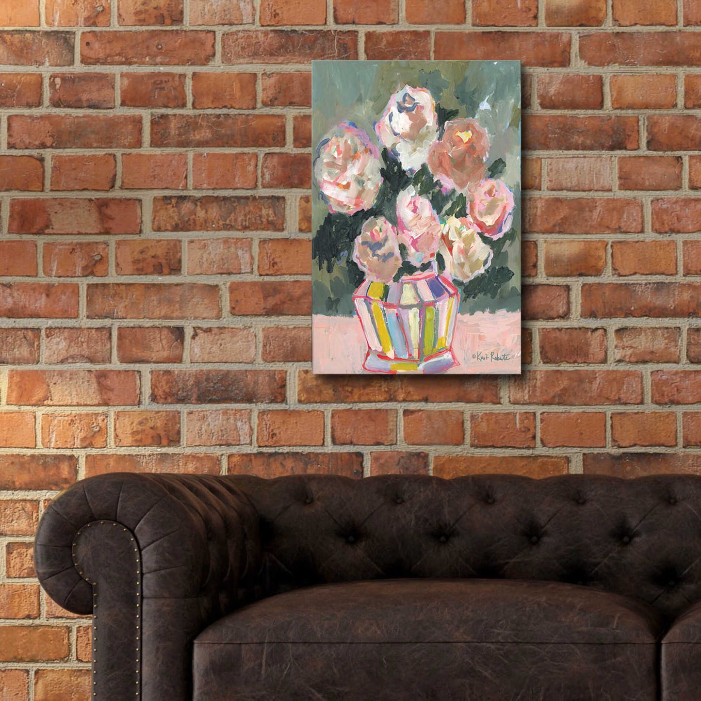 Epic Art 'Flowers for Brenda' by Kait Roberts, Acrylic Glass Wall Art,16x24