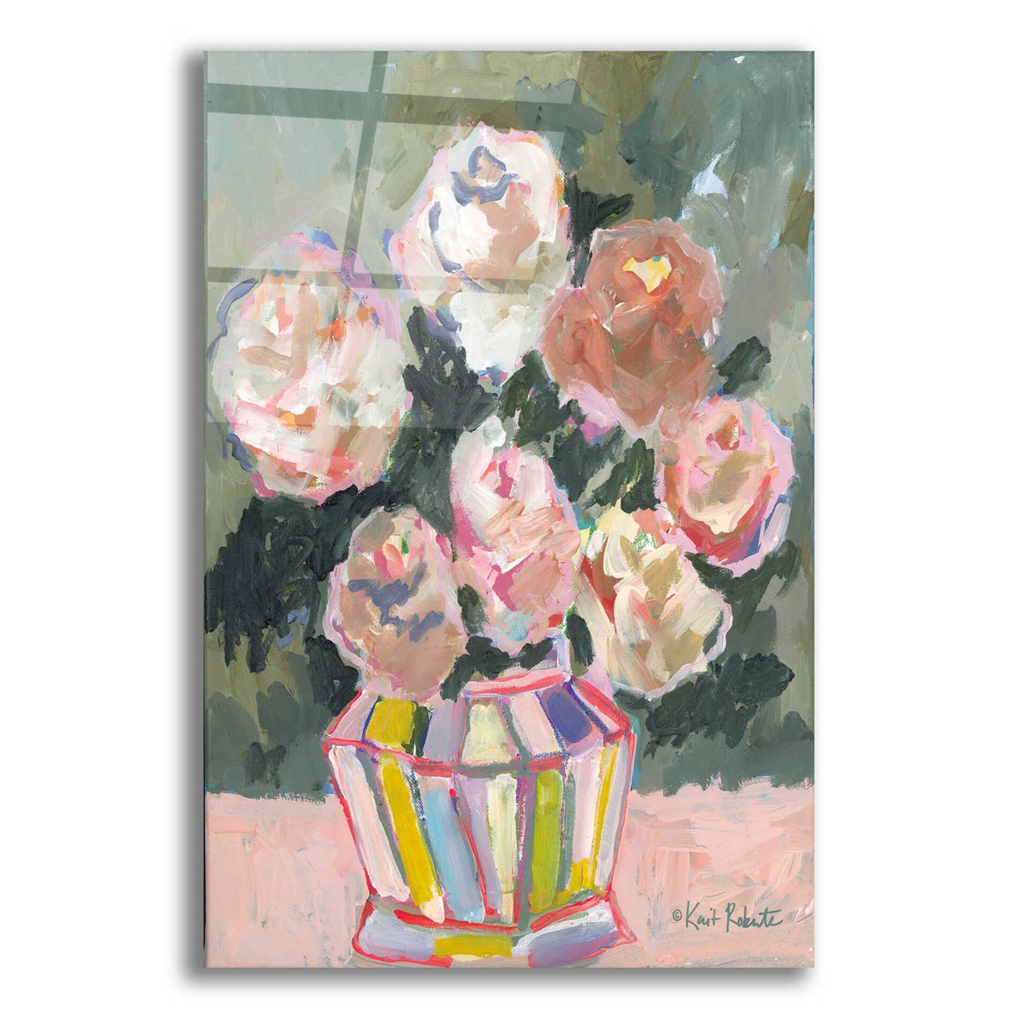 Epic Art 'Flowers for Brenda' by Kait Roberts, Acrylic Glass Wall Art,16x24