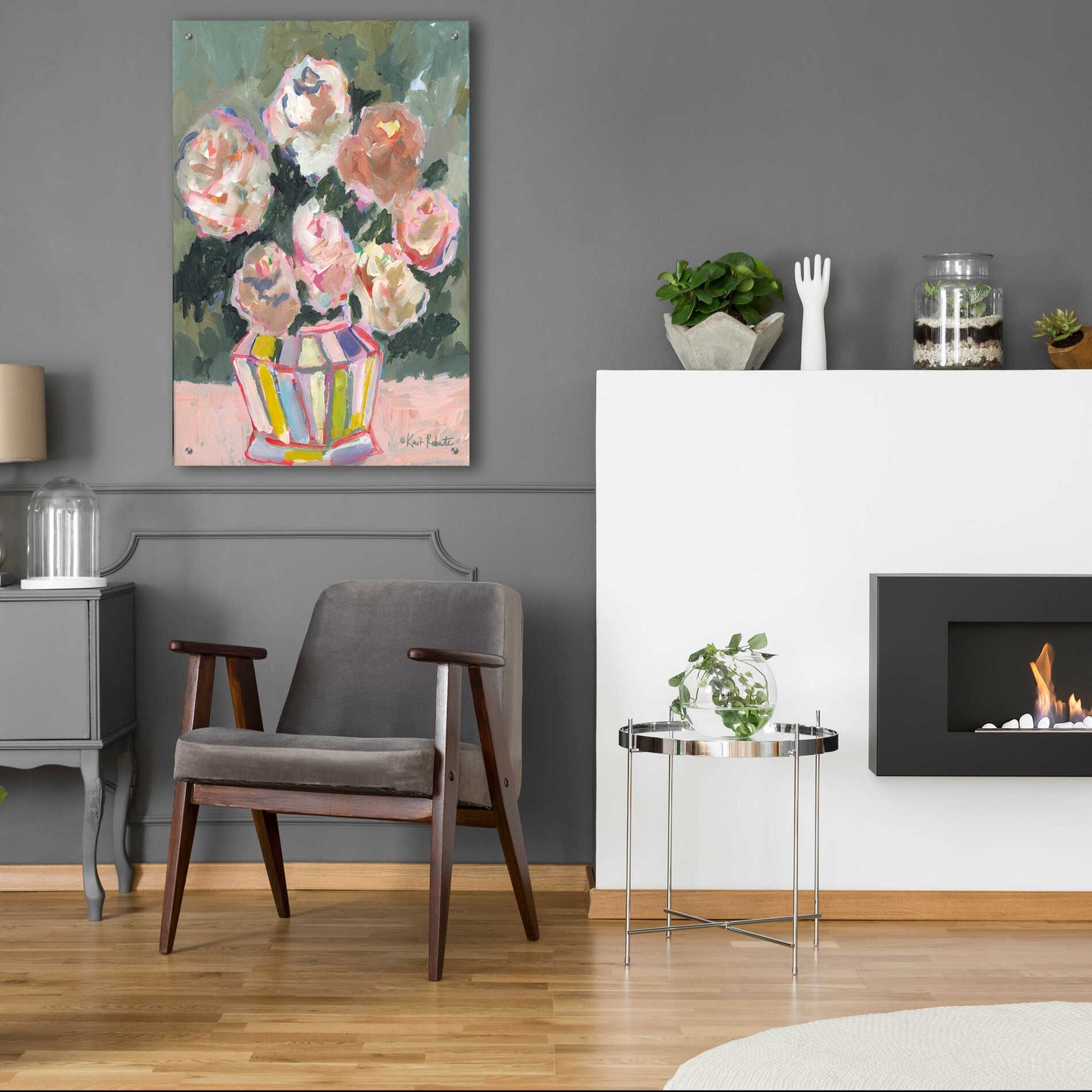 Epic Art 'Flowers for Brenda' by Kait Roberts, Acrylic Glass Wall Art,24x36