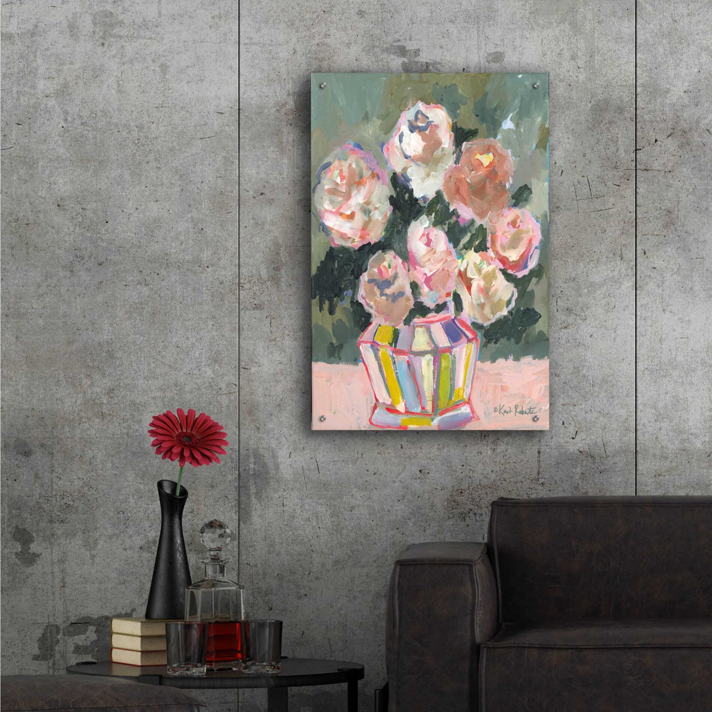 Epic Art 'Flowers for Brenda' by Kait Roberts, Acrylic Glass Wall Art,24x36