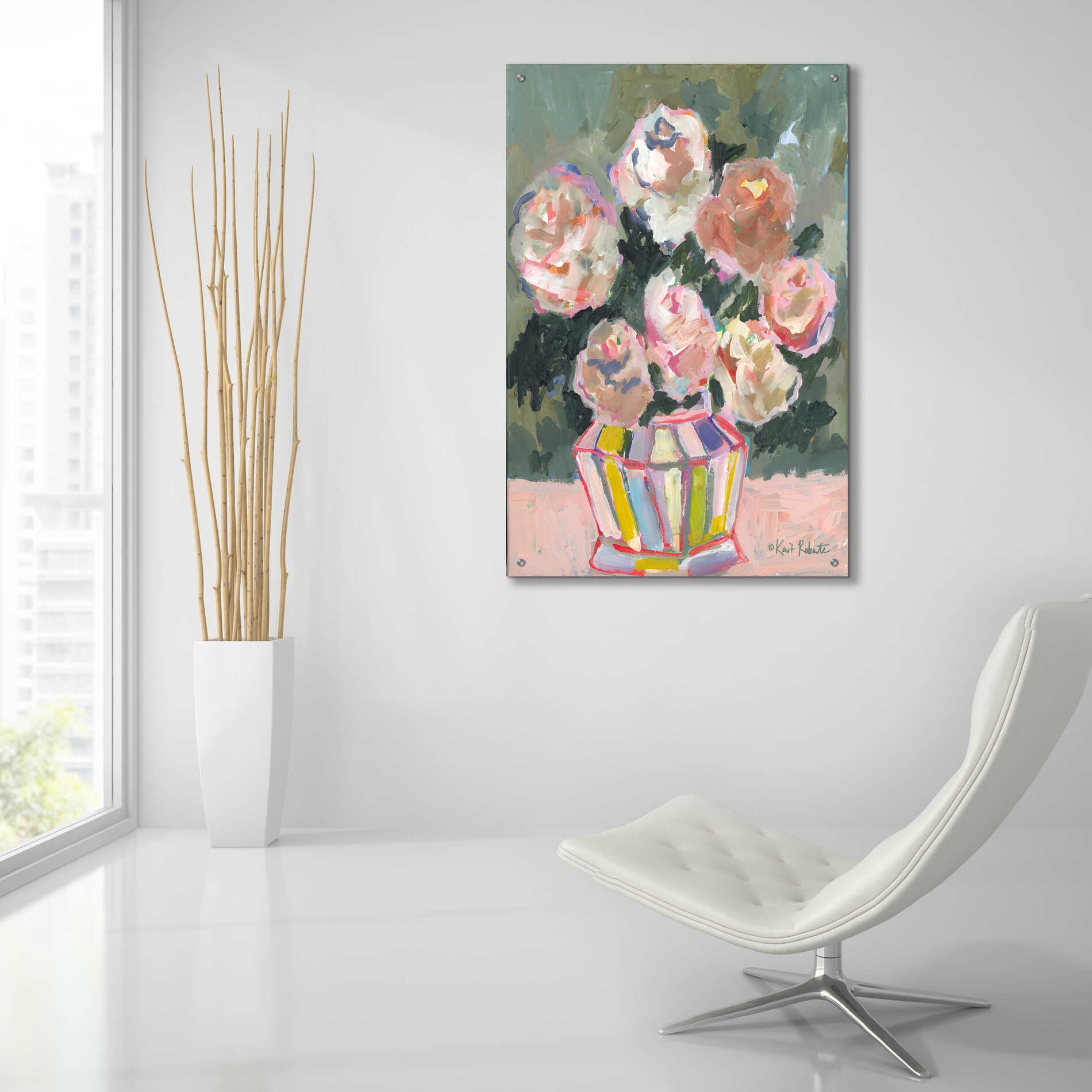 Epic Art 'Flowers for Brenda' by Kait Roberts, Acrylic Glass Wall Art,24x36