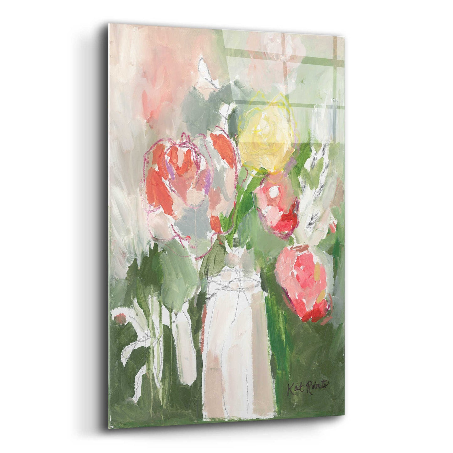 Epic Art 'Flowers for Diane' by Kait Roberts, Acrylic Glass Wall Art,12x16