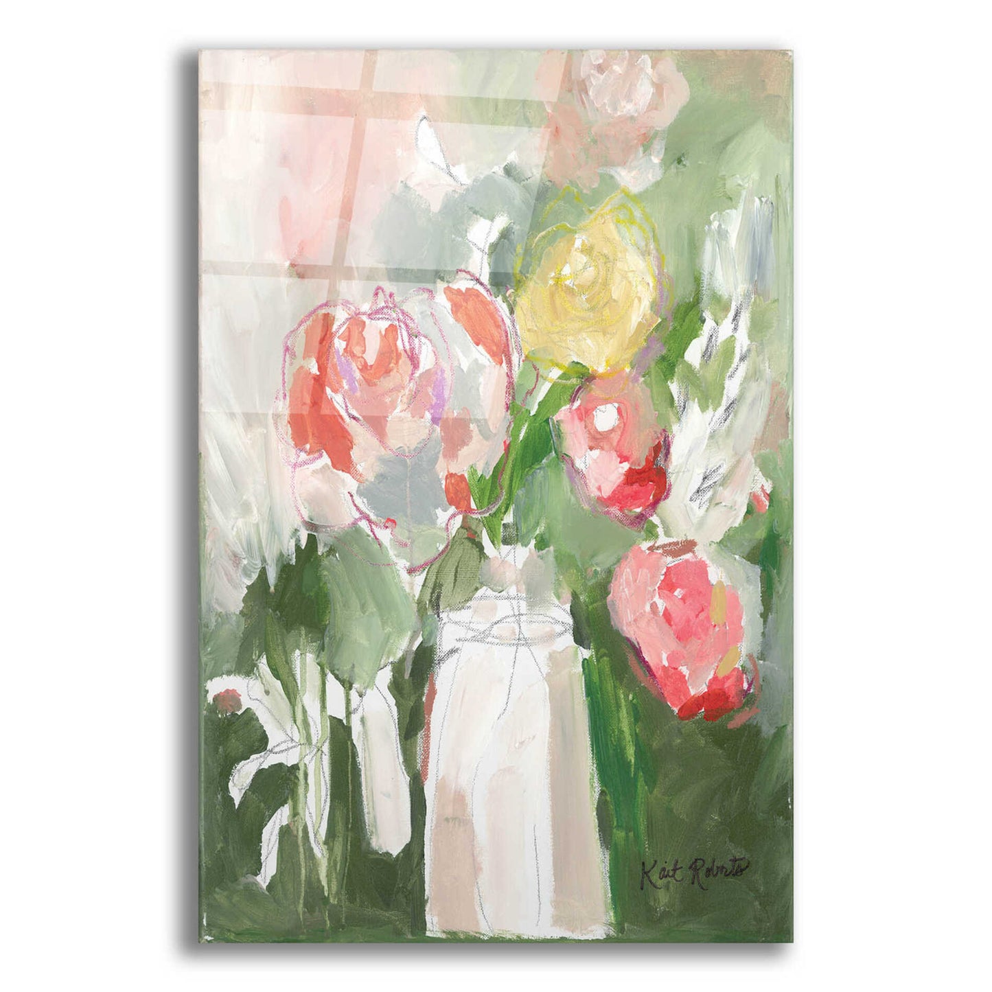 Epic Art 'Flowers for Diane' by Kait Roberts, Acrylic Glass Wall Art,12x16