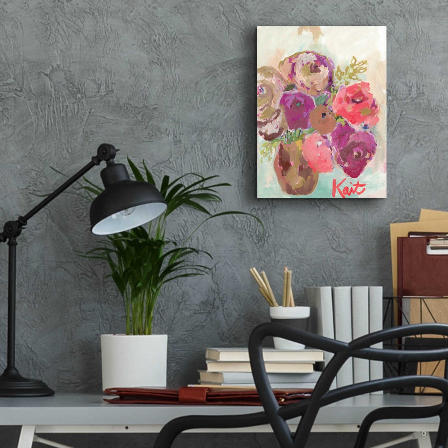 Epic Art 'Heart Healing Flowers' by Kait Roberts, Acrylic Glass Wall Art,12x16