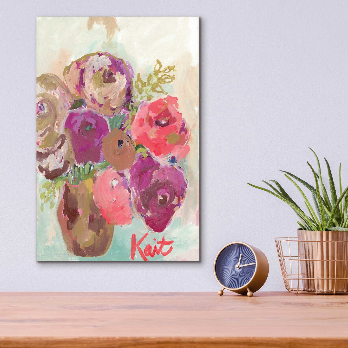 Epic Art 'Heart Healing Flowers' by Kait Roberts, Acrylic Glass Wall Art,12x16