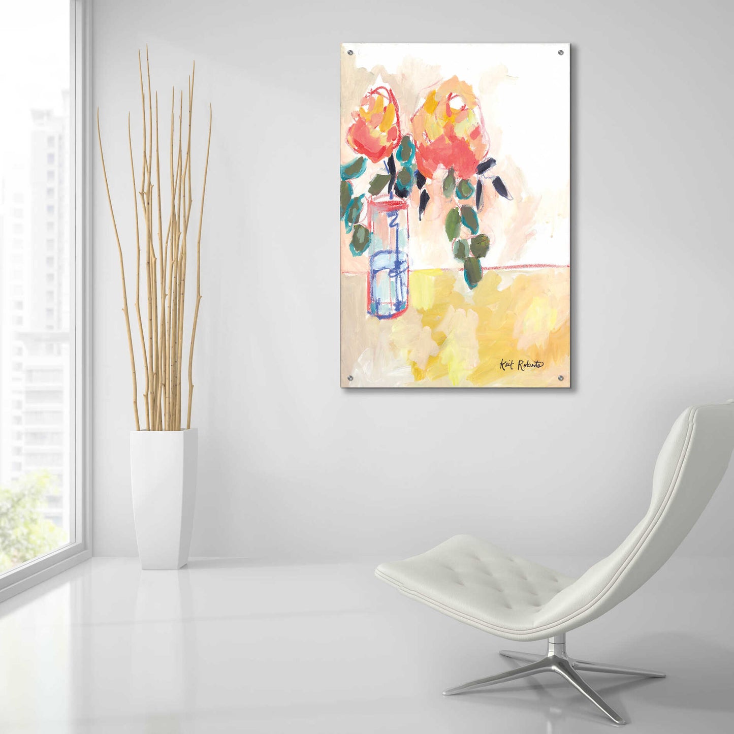 Epic Art 'Flowers for Judy' by Kait Roberts, Acrylic Glass Wall Art,24x36