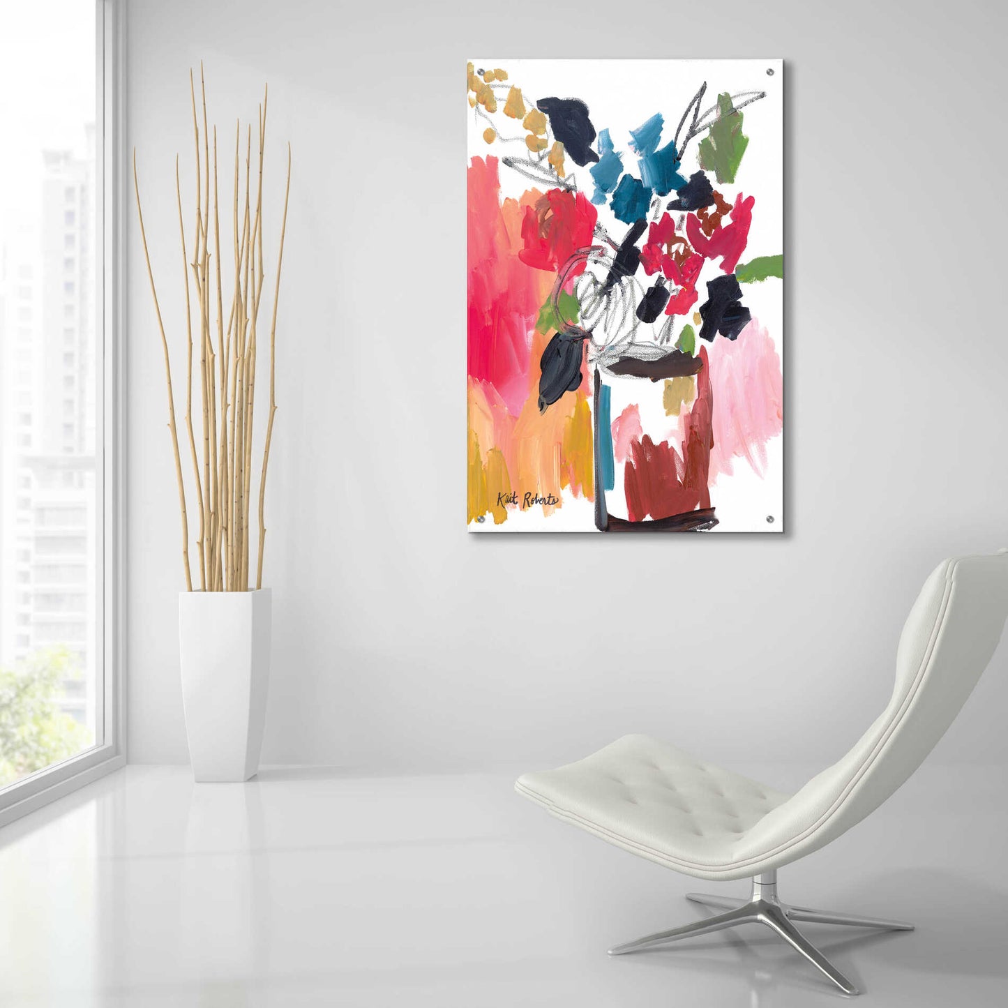 Epic Art 'Red Lipstick' by Kait Roberts, Acrylic Glass Wall Art,24x36