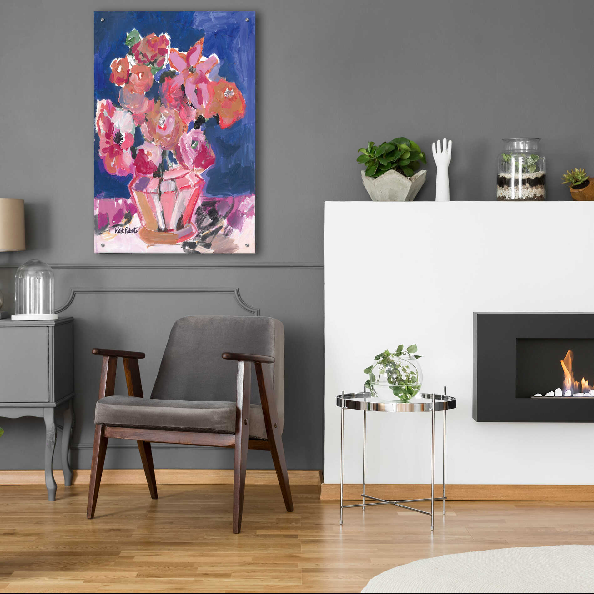 Epic Art 'Flowers for Barbara' by Kait Roberts, Acrylic Glass Wall Art,24x36