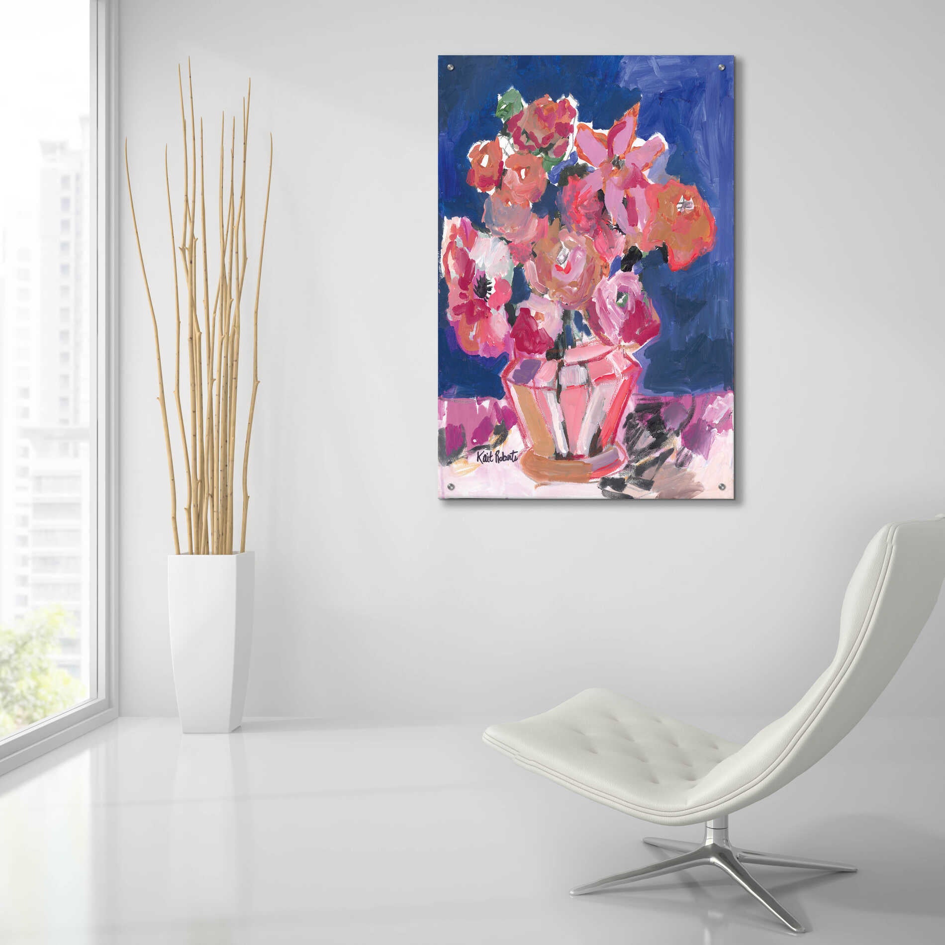 Epic Art 'Flowers for Barbara' by Kait Roberts, Acrylic Glass Wall Art,24x36