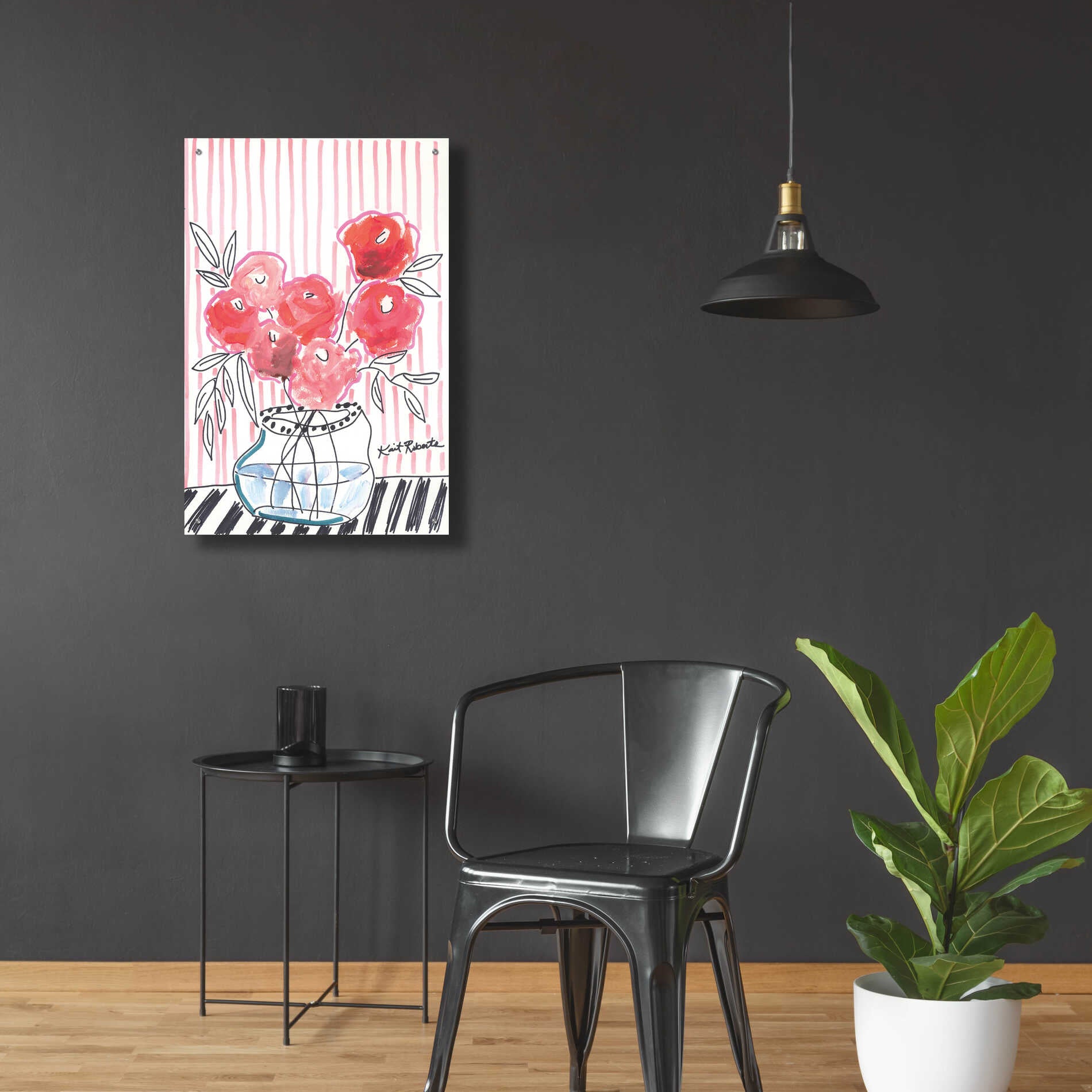 Epic Art 'Pink Lipstick' by Kait Roberts, Acrylic Glass Wall Art,24x36